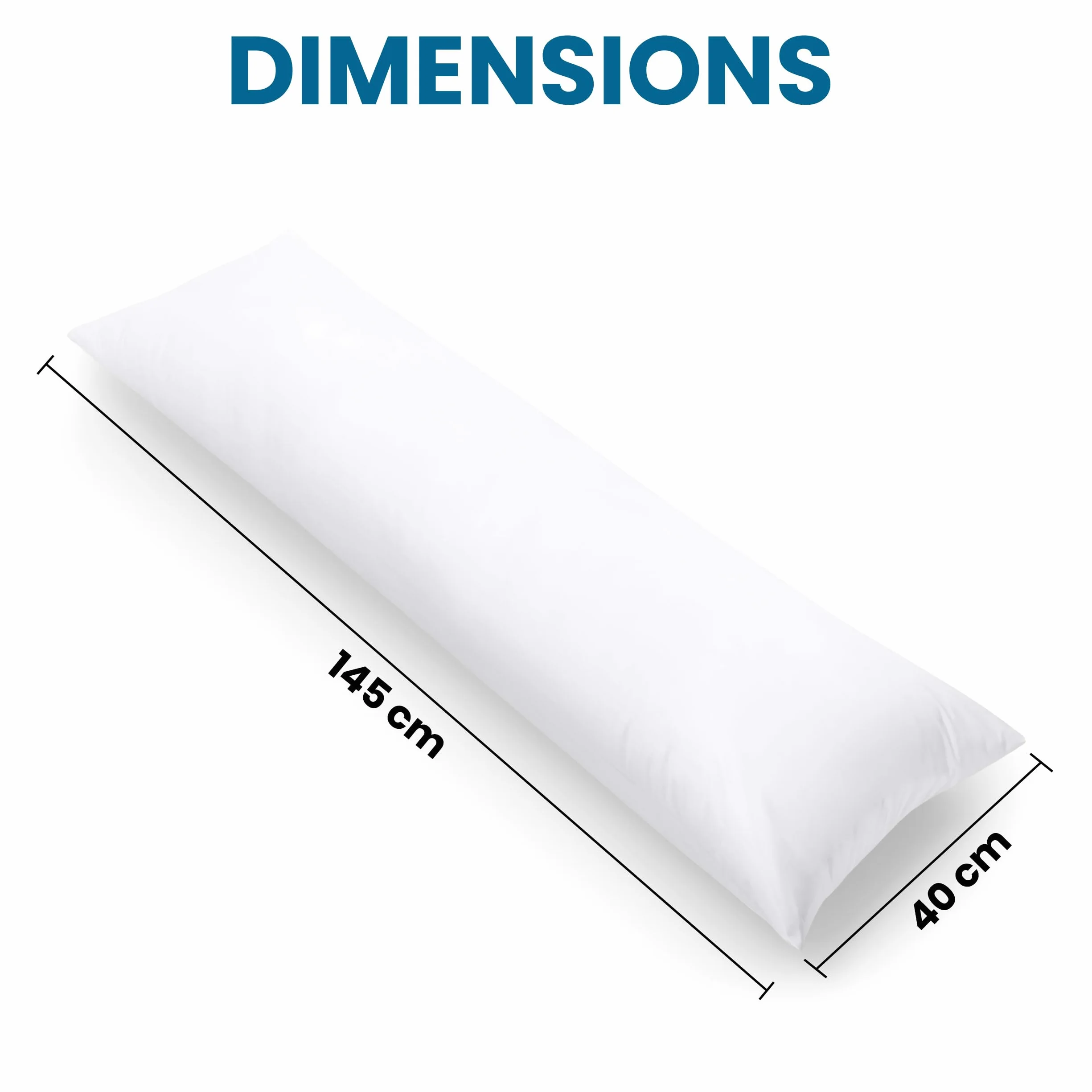 Utopia Bedding Poduszka do Spania na Boku, długa poduszka ciążowa 40x145 cm