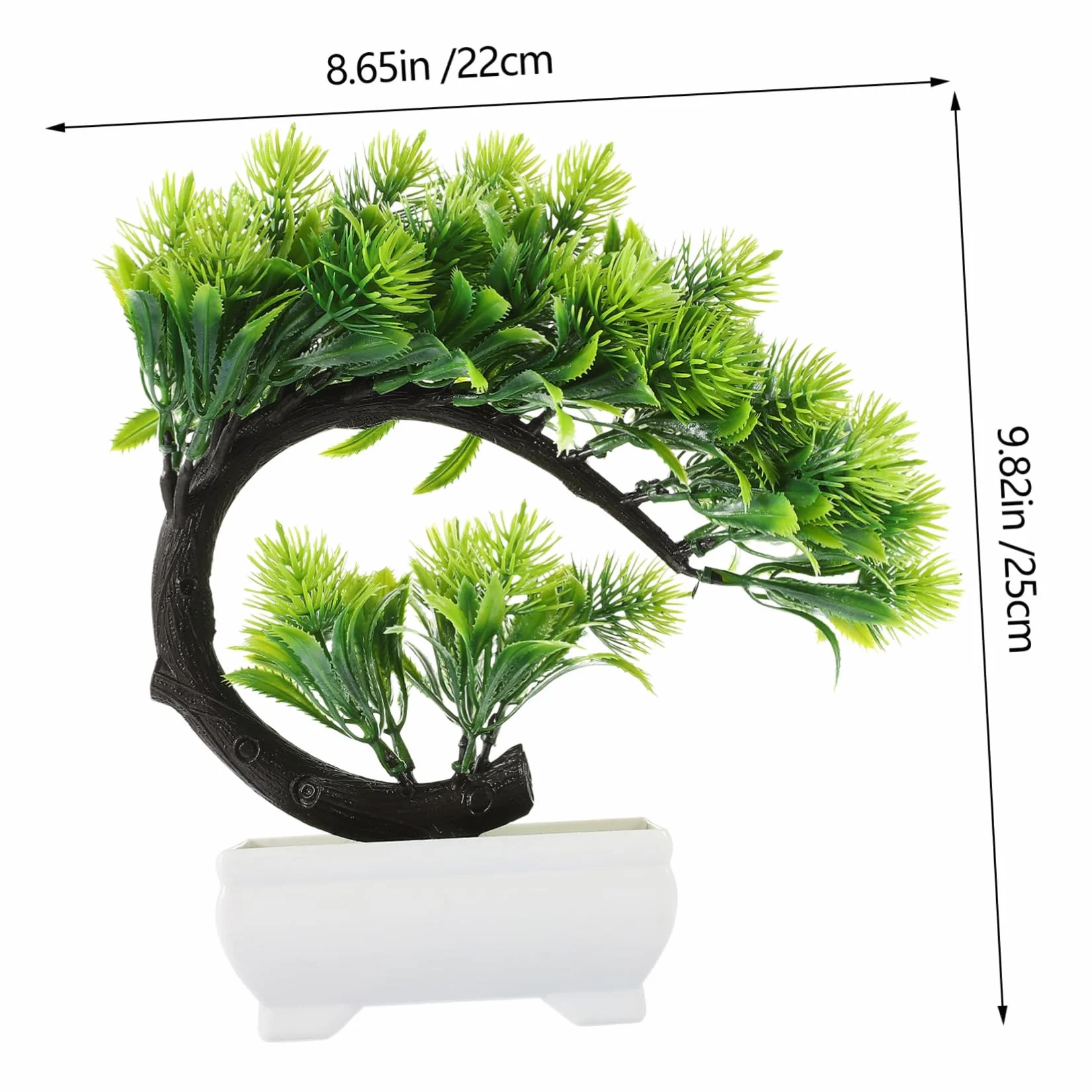 Amosfun Elegancka Sztuczna Roślina Bonsai Plastik Dekoracja Doniczkowa