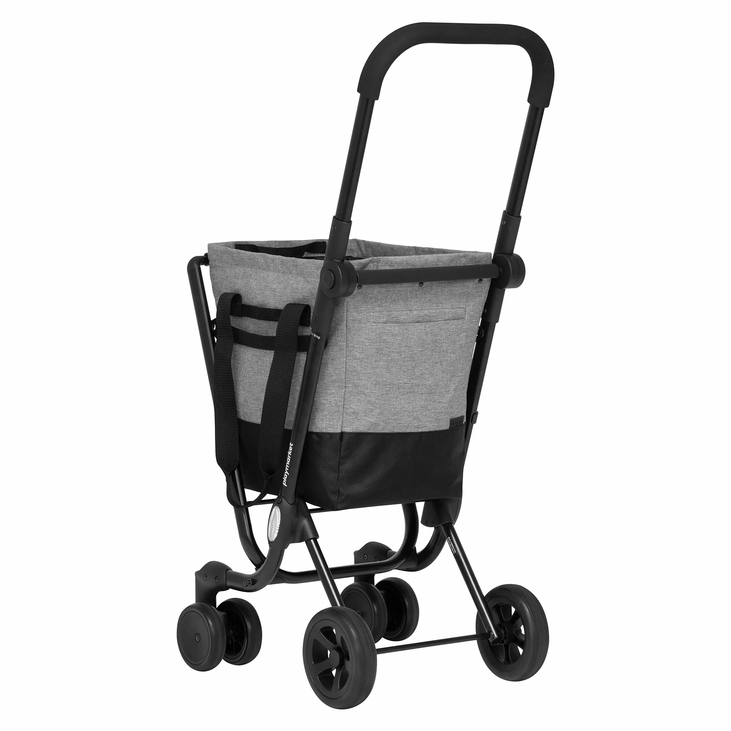 Playmarket Easy Go składany wózek na zakupy (czarno-szary)