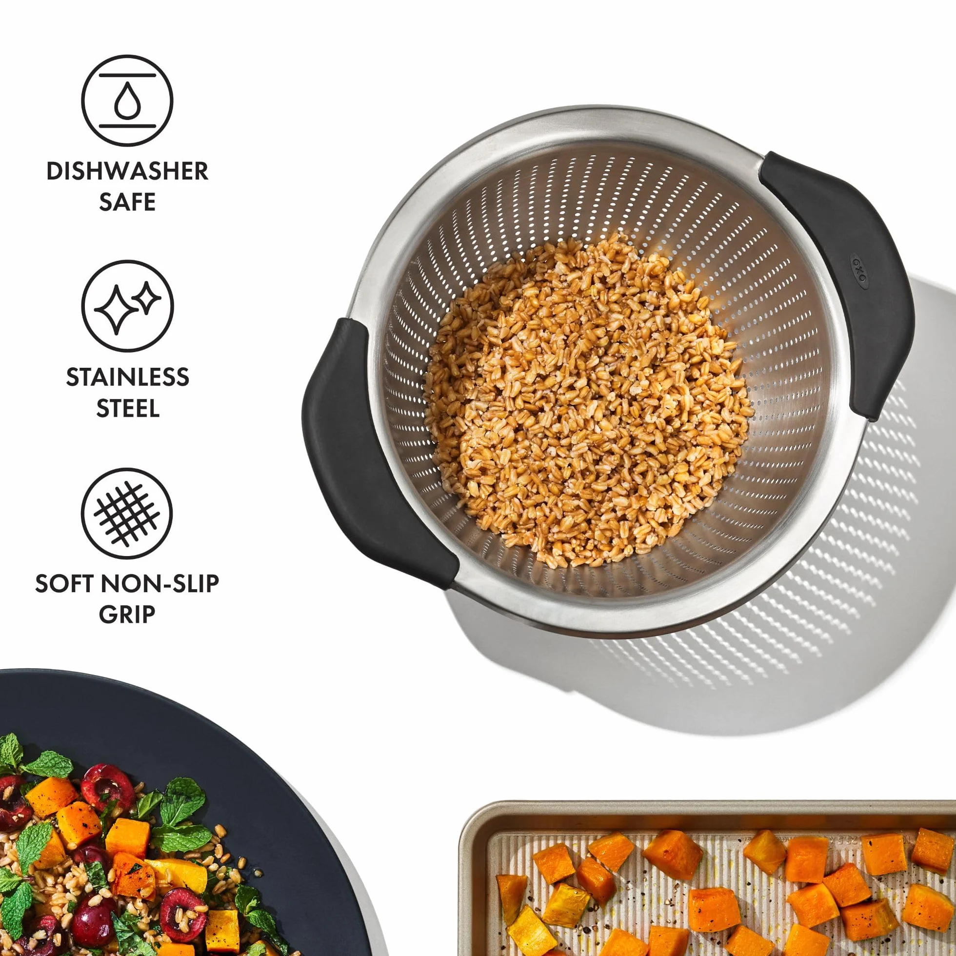 OXO Good Grips Durszlak ze stali nierdzewnej 2,8 l