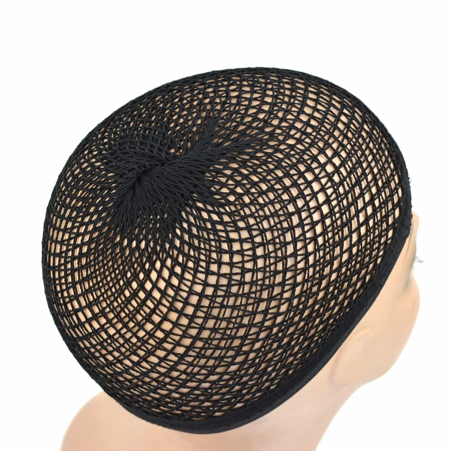 2 Sztuk Siatkowa Czapka Peruka Wig Cap Peruka z Siatki Włosów Siatka na Perukę Czepek na Peruki (Czarna L)