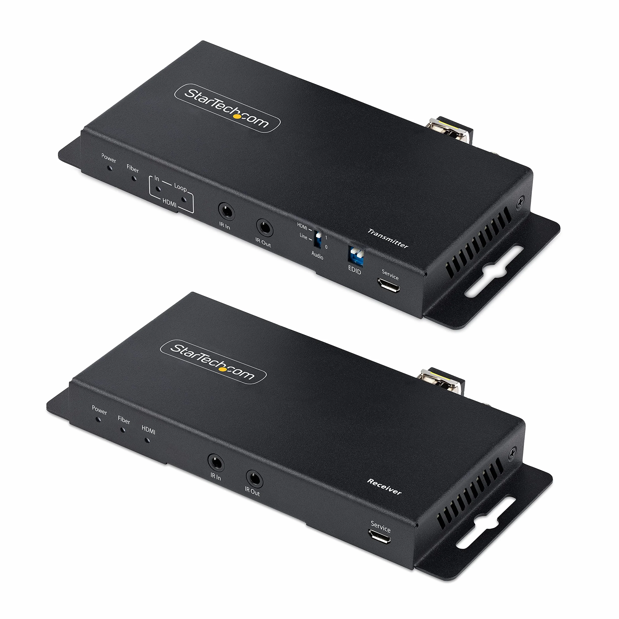 StarTech.com Przedłużacz HDMI su fibra ottica LC, 4K 60Hz fino 1 km (tryb pojedynczy) o 300m (Multitryb) - HDR, HDCP, 3,5mm Audio/RS232/IR Extender, zestaw trasmettitore e ricevitore (ST121HD20FXA2)