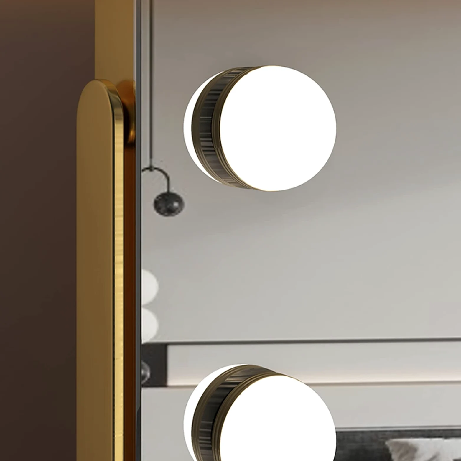Lustro toaletkowe LED z obracaniem o 360°, sterowanie dotykowe, 3 kolorowe ustawienia światła, idealne do toaletki, łazienki i sypialni, lusterko do makijażu 32 x 44 cm