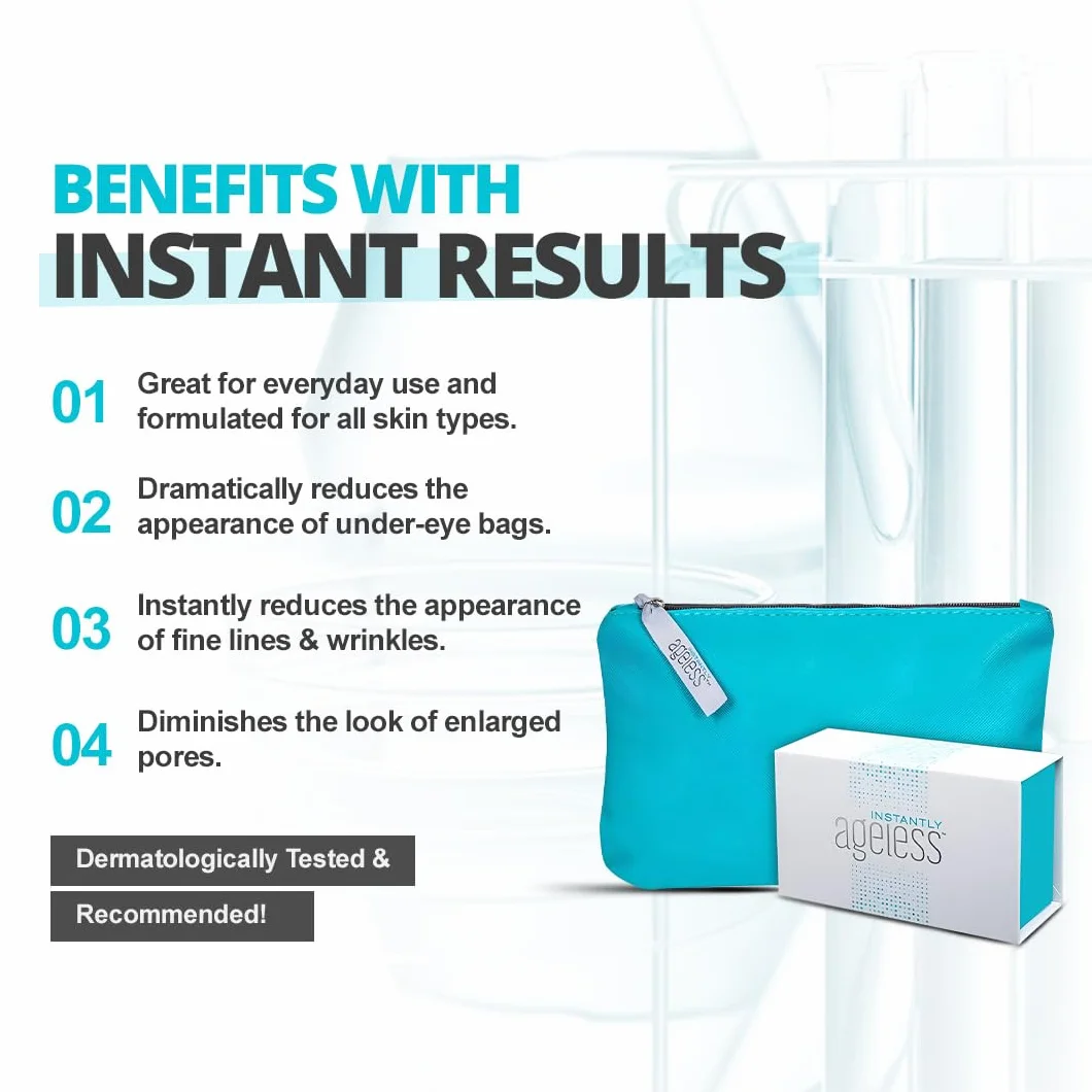 Jeunesse Direct Ageless 25 butelek z bezpłatną kosmetyczką do makijażu, zestaw 25 butelek Direct Ageless z bezpłatną torbą do makijażu Full Size Quest
