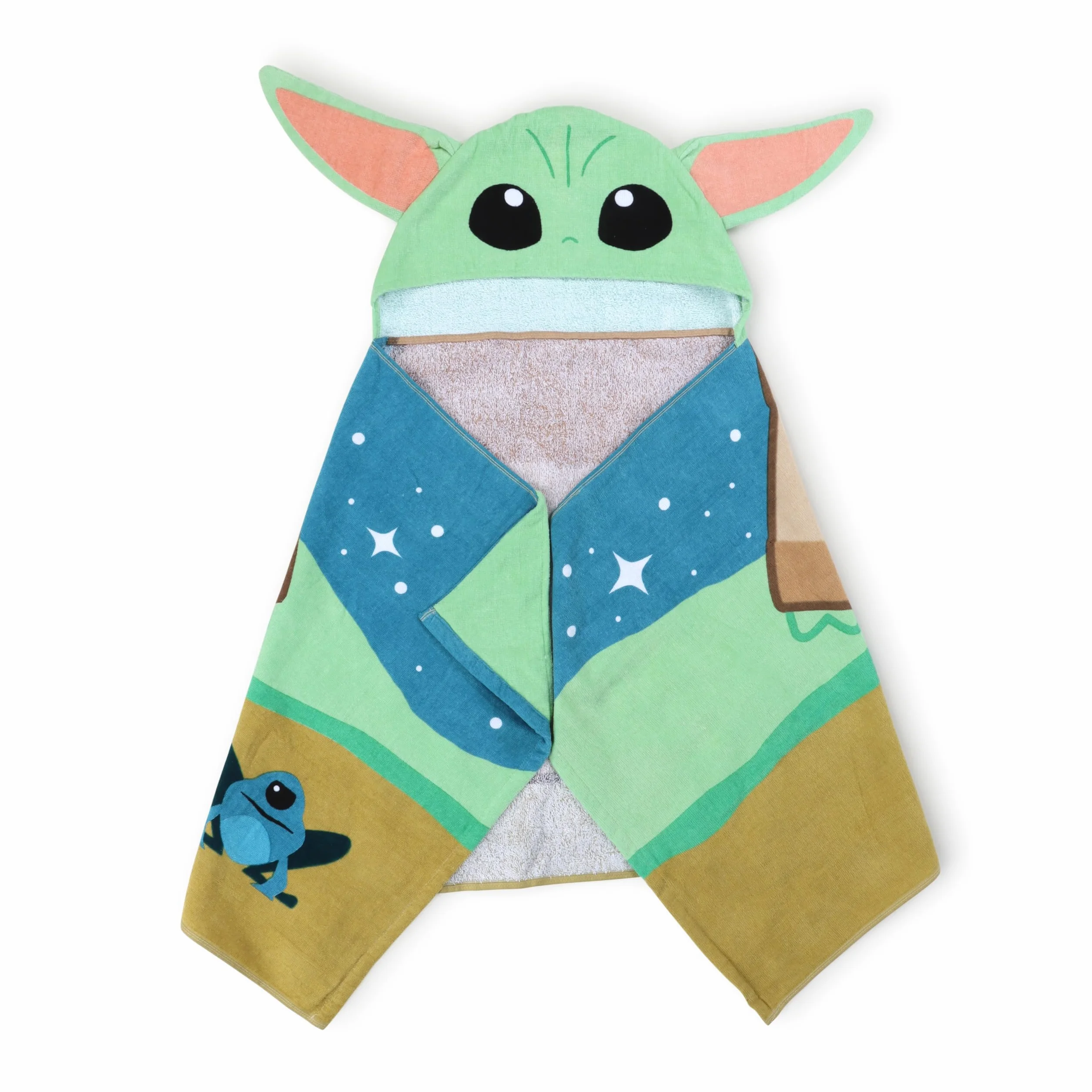 Disney Star Wars Mandalorian Grogu Płaszcz kąpielowy z kapturem 56x56 cm dla dzieci