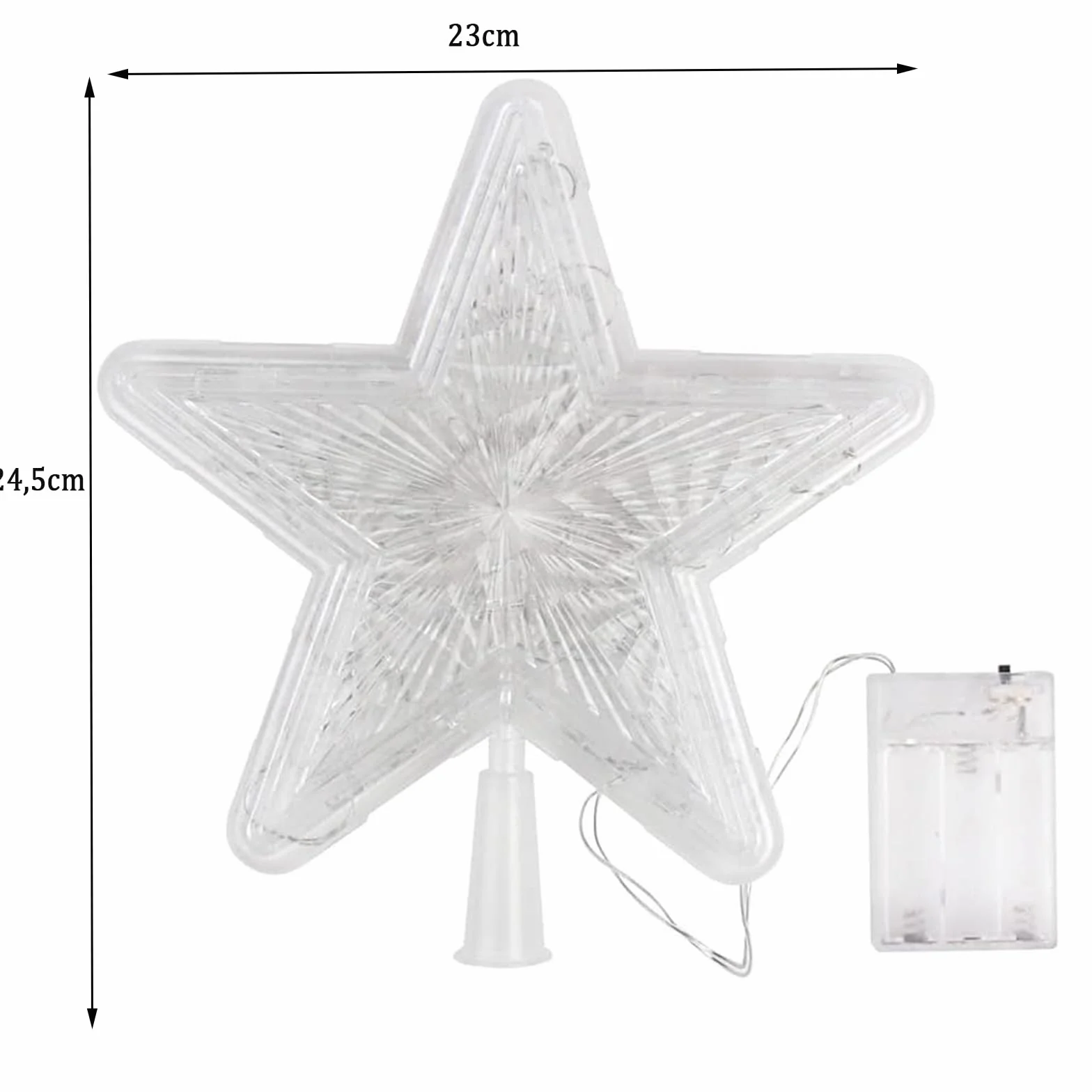 ENLACE szpic na choinkę w kształcie gwiazdy LED 30 diod 23 cm ciepłe białe światło