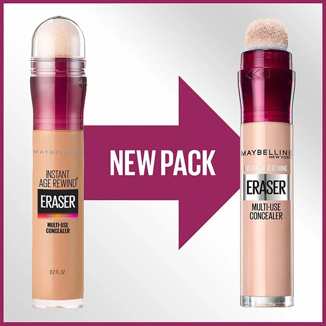 Maybelline New York Instant Anti Age Eraser multifunkcyjny korektor do twarzy z gąbeczką, maskuje zaczerwienienia, cienie i zmarszczki, 03 Fair, 6,8 ml