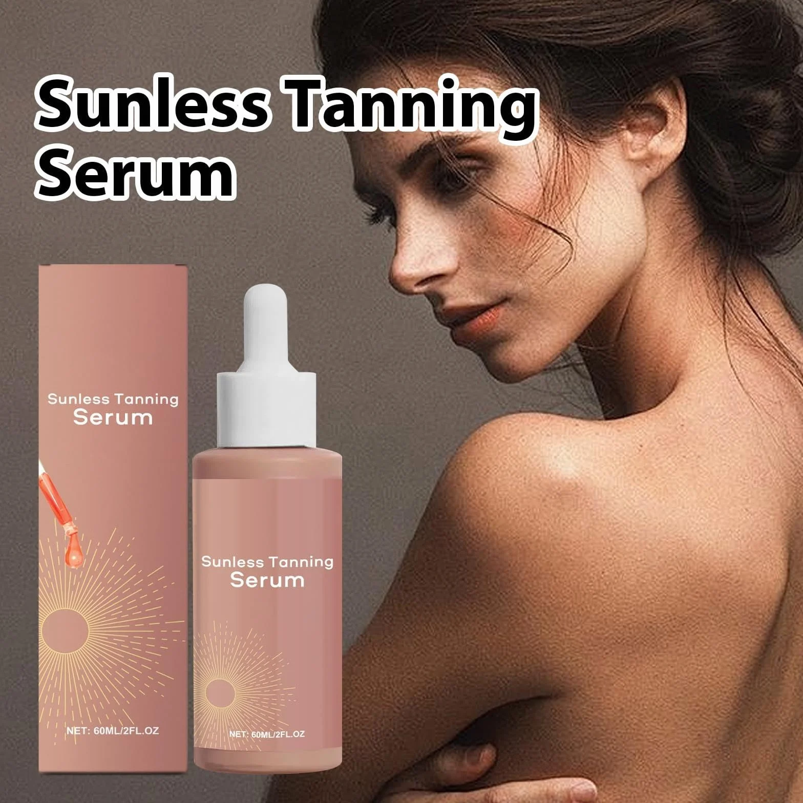Sunless Tanning Drops, krople do naturalnego zwiększenia melaniny, płynne krople opalenizny, naturalnie wyglądająca opalenizna, zachowują piękny połysk (3 szt.)