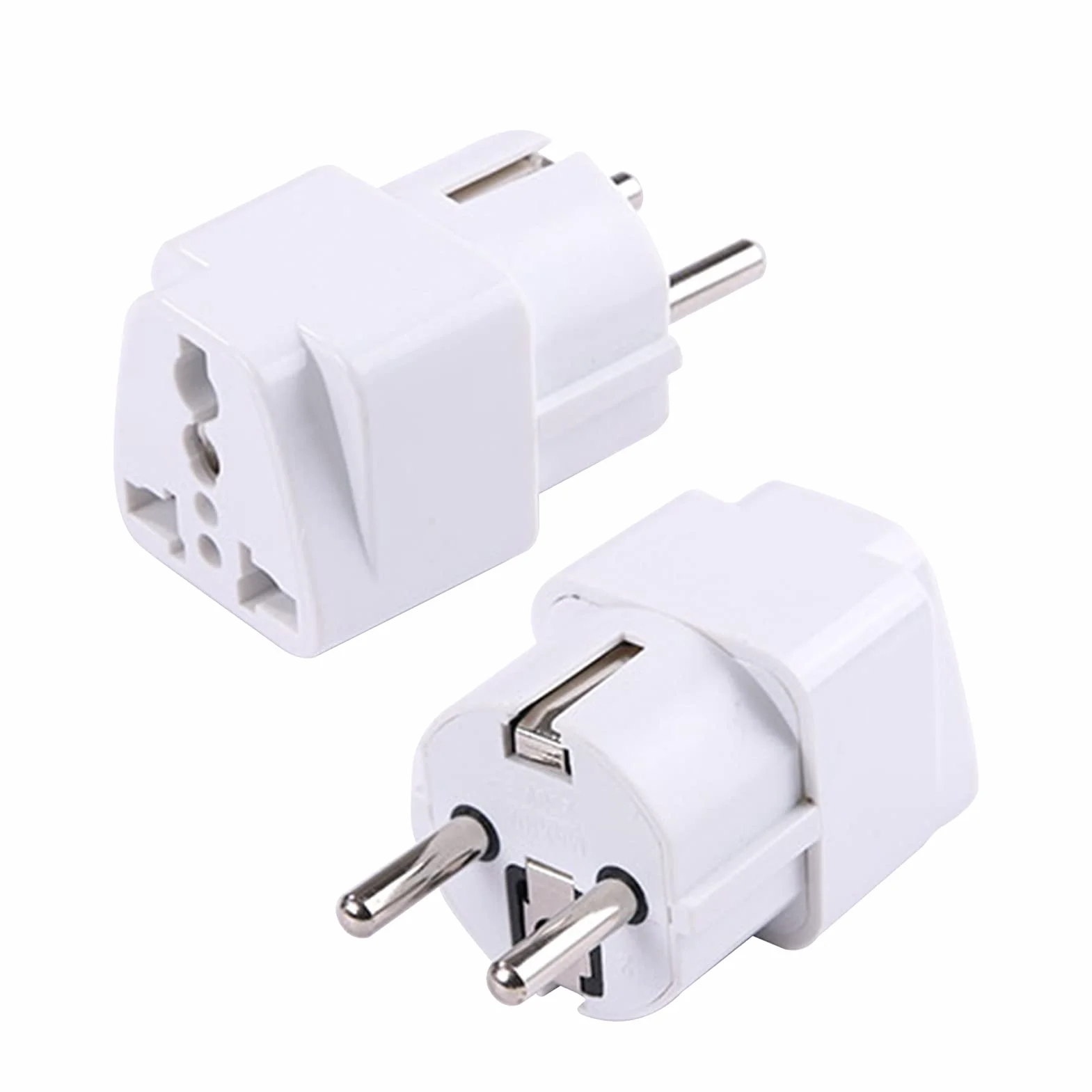 BOROCOus to EU adapter wtyczka, uniwersalny adapter AC 250 V 10 A prąd UE, konwersja europejska wtyczka sieciowa UK na UE (biała)