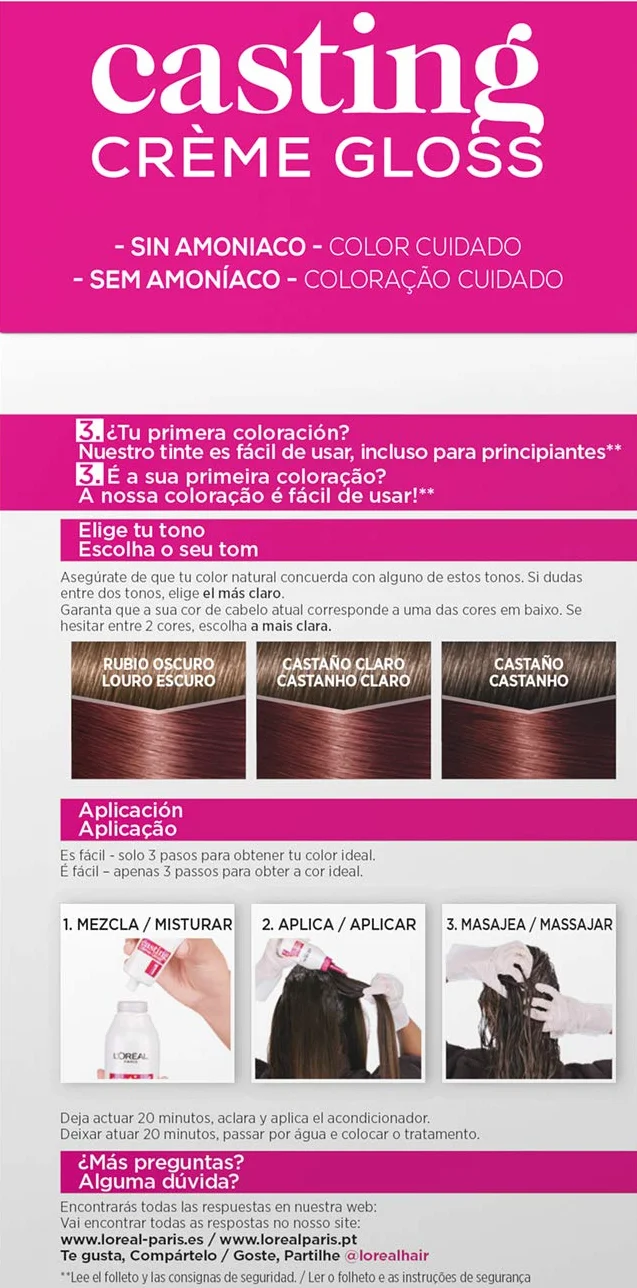 L’Oréal Paris Casting Crème Gloss Farba do Włosów 550 Mahoń 180 ml