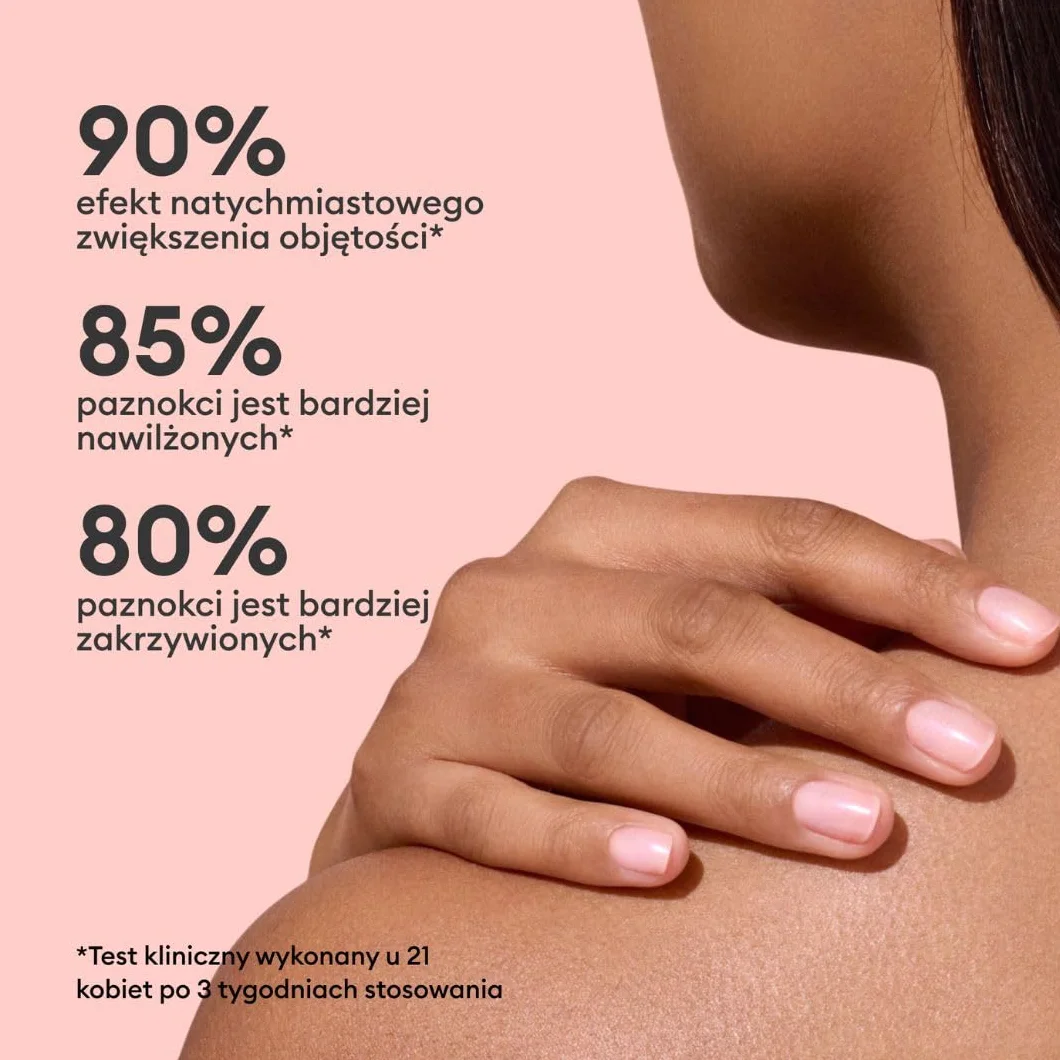 Manucurist Active Plump Nail Polish & Care - Kolagen i ekstrakt z brzoskwini - Nawilżacz do paznokci z ultra-błyszczącym połyskiem Baby Rose dla natychmiastowego efektu pompowania - Nail Volumizer