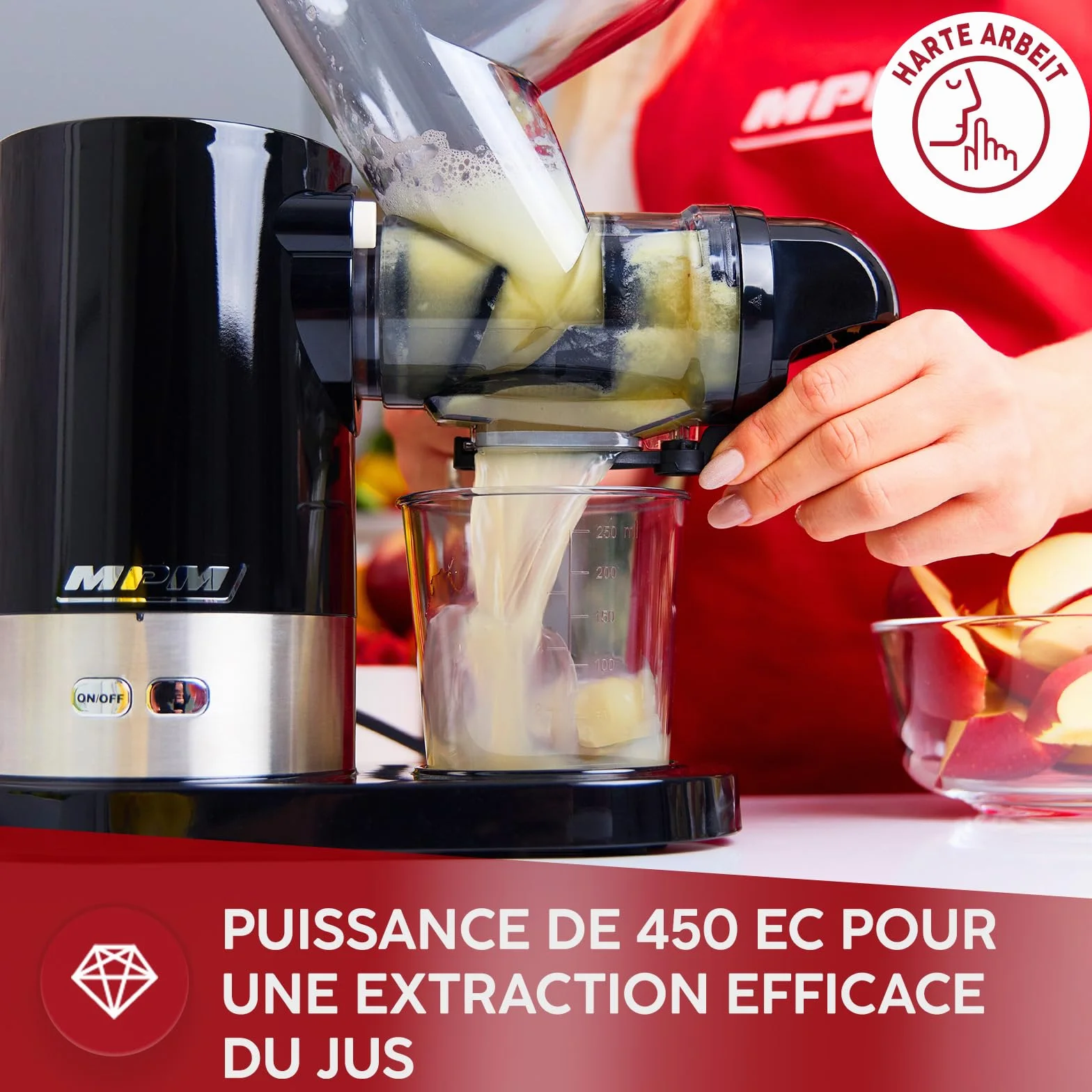 Sokowirówka MPM MSO-17 Slow Juicer 450 W stal nierdzewna
