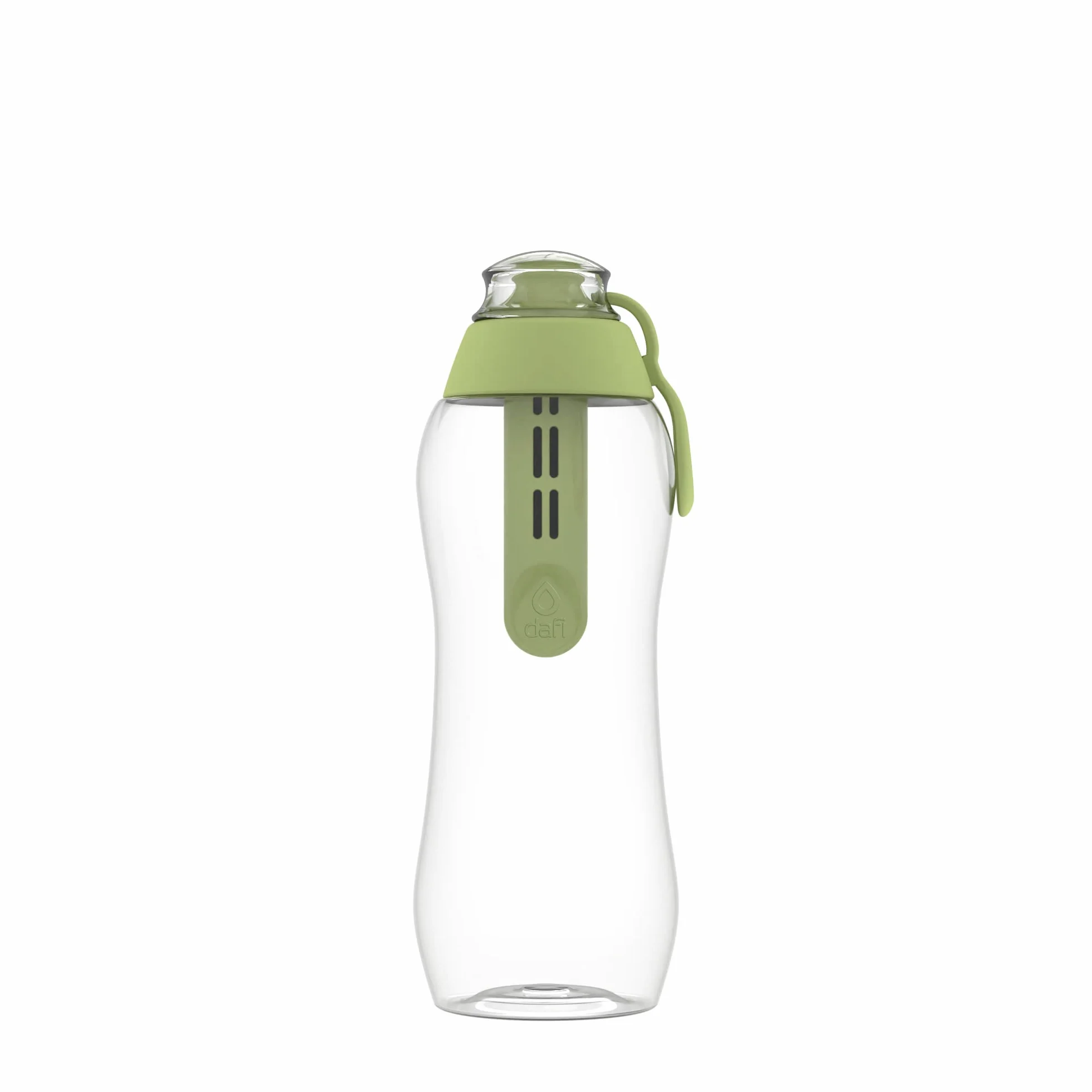 DAFI Butelka filtrująca Soft 300 ml Pistacjowa - Wymienny filtr węglowy - Bez BPA, Usuwa smak i zapach chloru - Idealna do szkoły, pracy, w podróż - Szczelny korek, Wyprodukowana w Europie