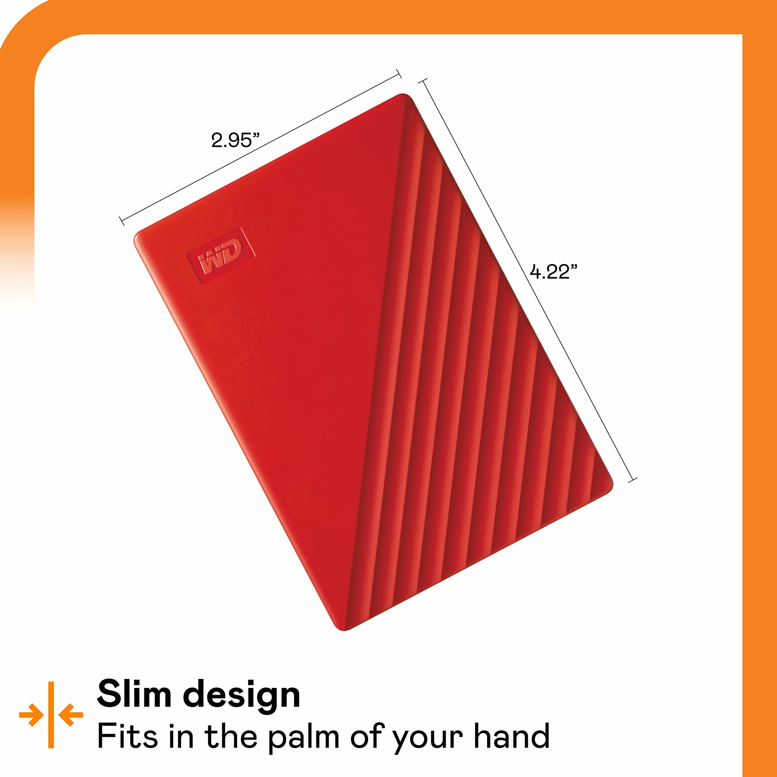 WD 2 TB My Passport Portable HDD USB 3.0 with software for device management, backup and password protection - Red - Works with PC, Xbox and PS4