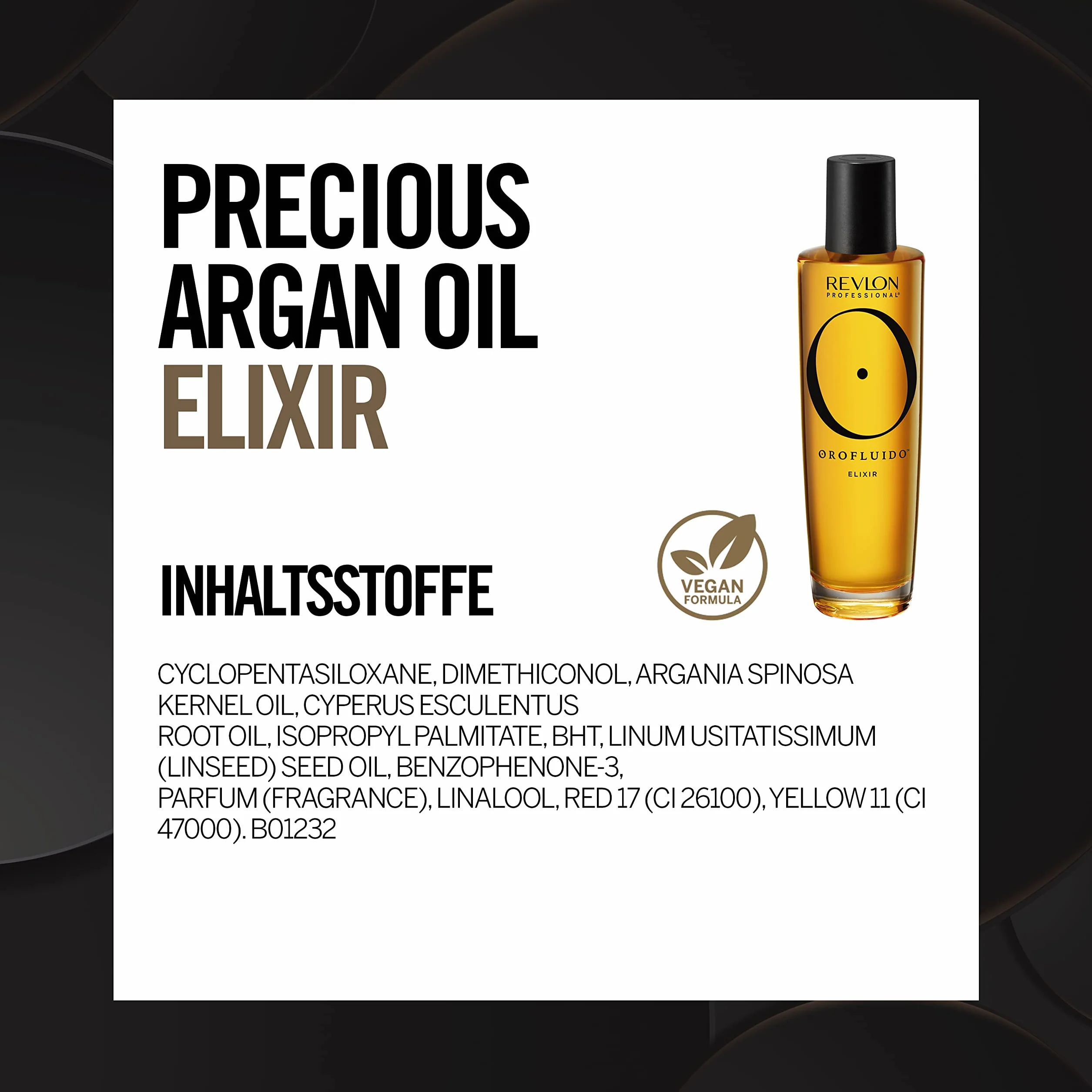 Revlon Professional Orofluido Original, organiczny eliksir z olejkiem arganowym, olejek do włosów (100 ml), pielęgnacja włosów, do włosów suchych i zniszczonych