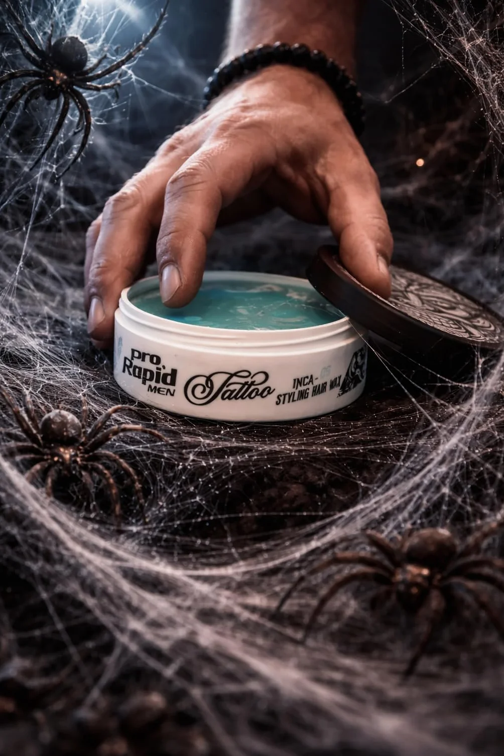 Pro Rapid Tattoo Inca - 09 Spider Hair Styling Wax wosk do stylizacji włosów, profesjonalny wosk do stylizacji włosów z matowym wykończeniem, teksturowaniem, objętością, zagęszczaniem i efektem