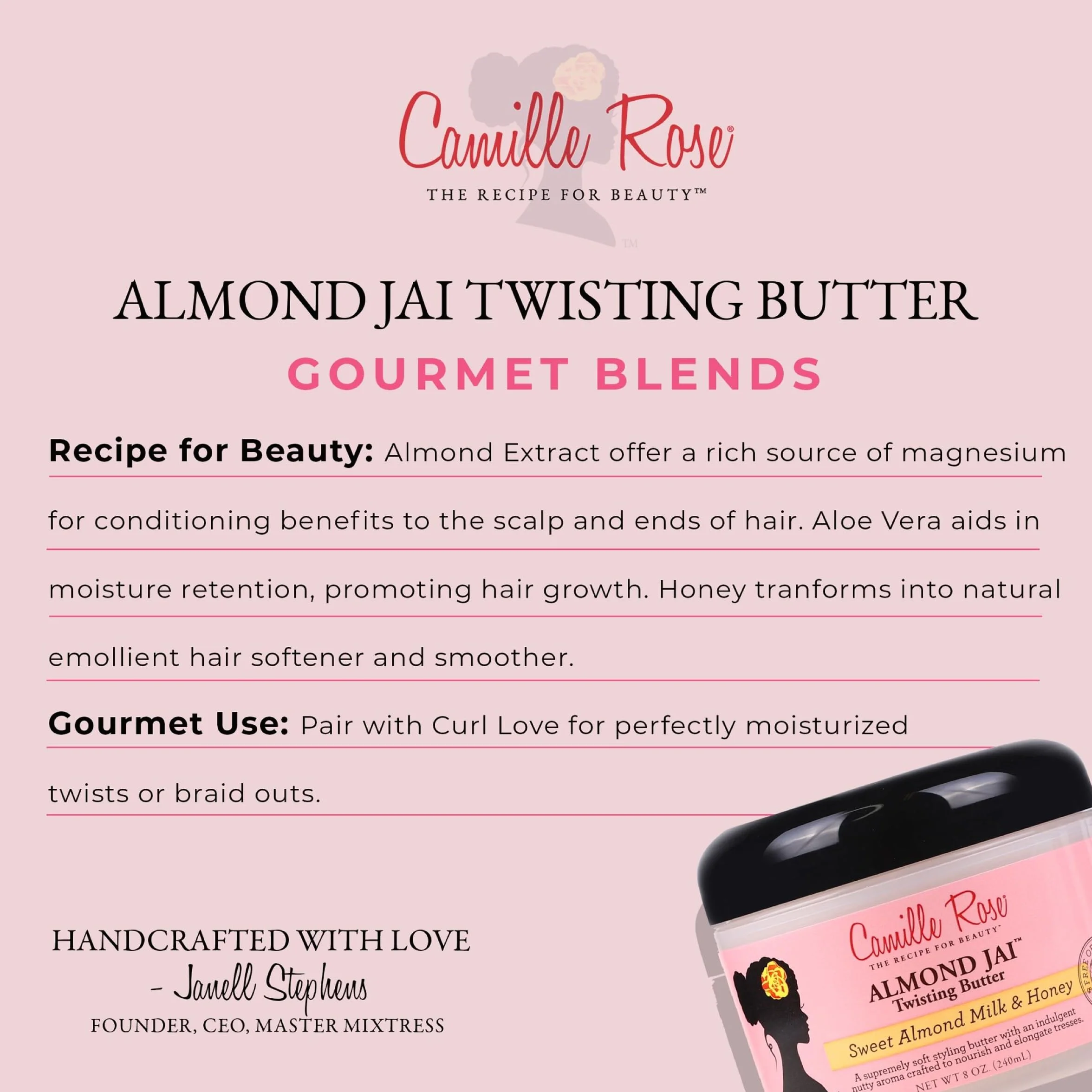 Camille Rose Naturals Almond Jai Twisting Butter 240ml
