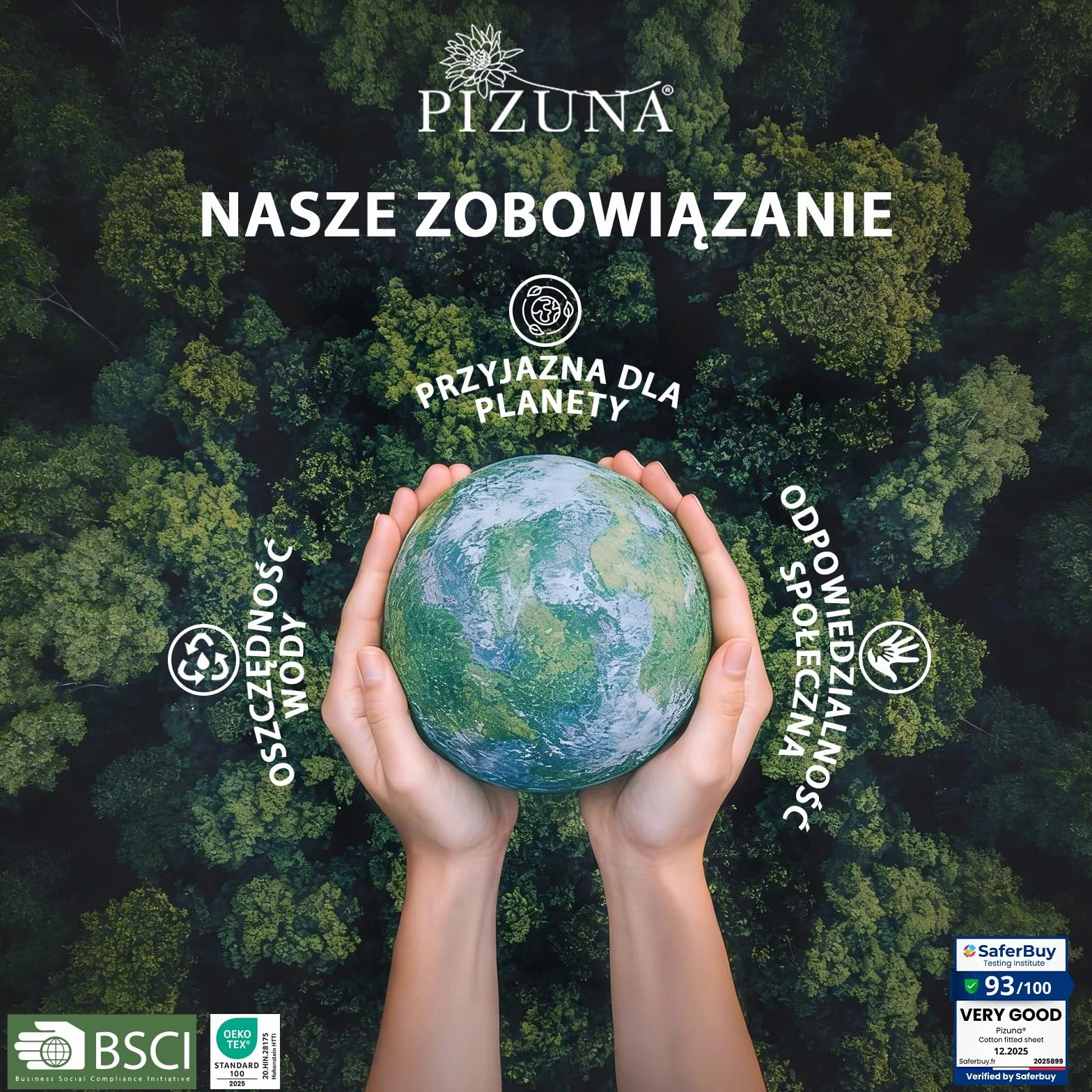 Pizuna Prześcieradło z Gumką 100x200 cm 400-nitkowa Bawełna czesana Dopasowane Głęboka Kieszeń do 40 cm