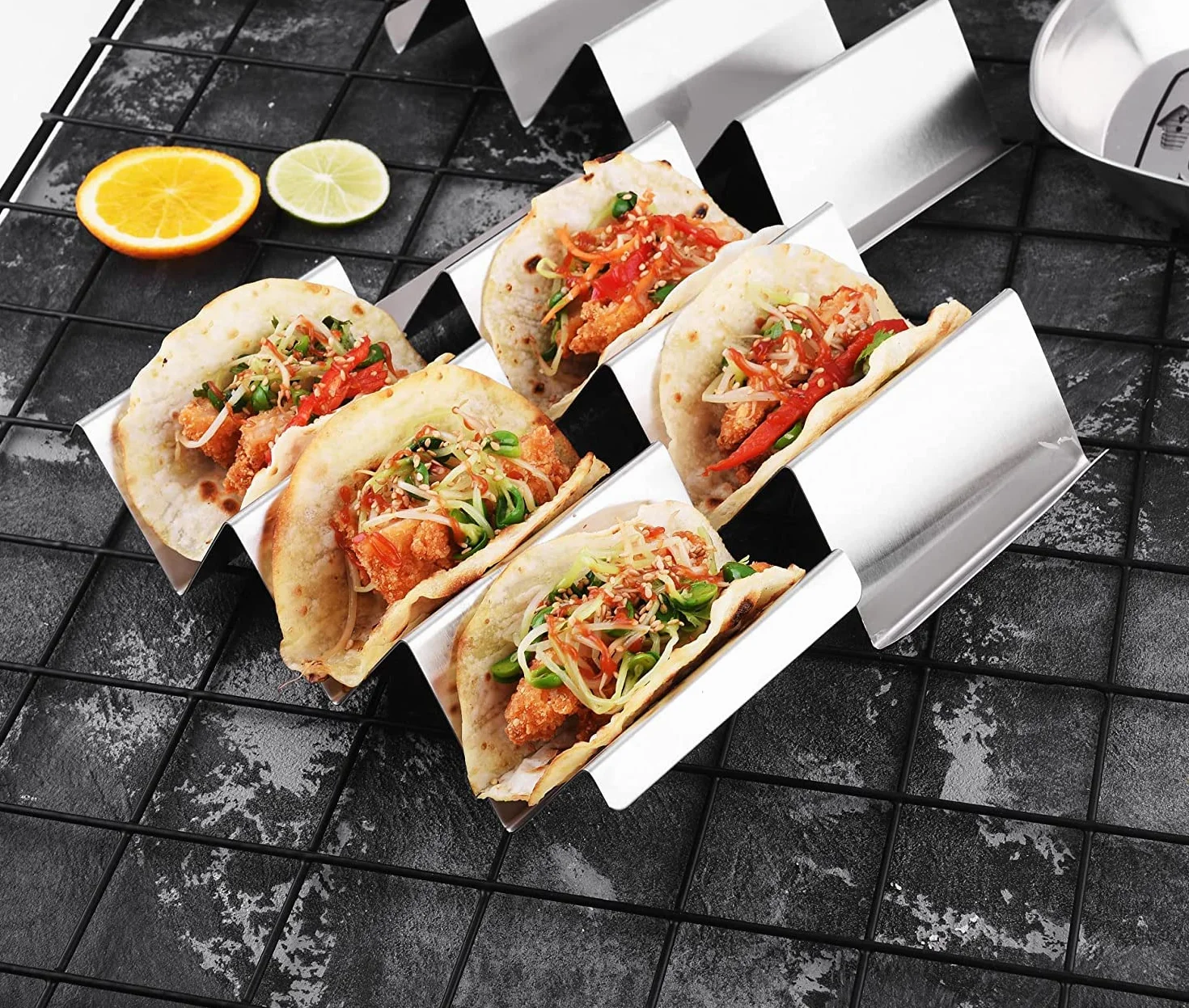 Taco uchwyt na tortille ze stali nierdzewnej 304 2 sztuki