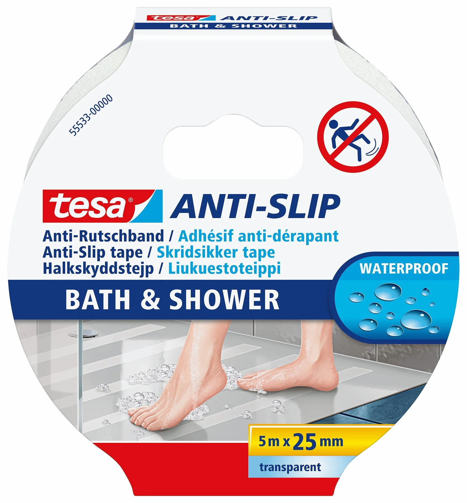 tesa Taśma antypoślizgowa 5 m x 25 mm przezroczysta