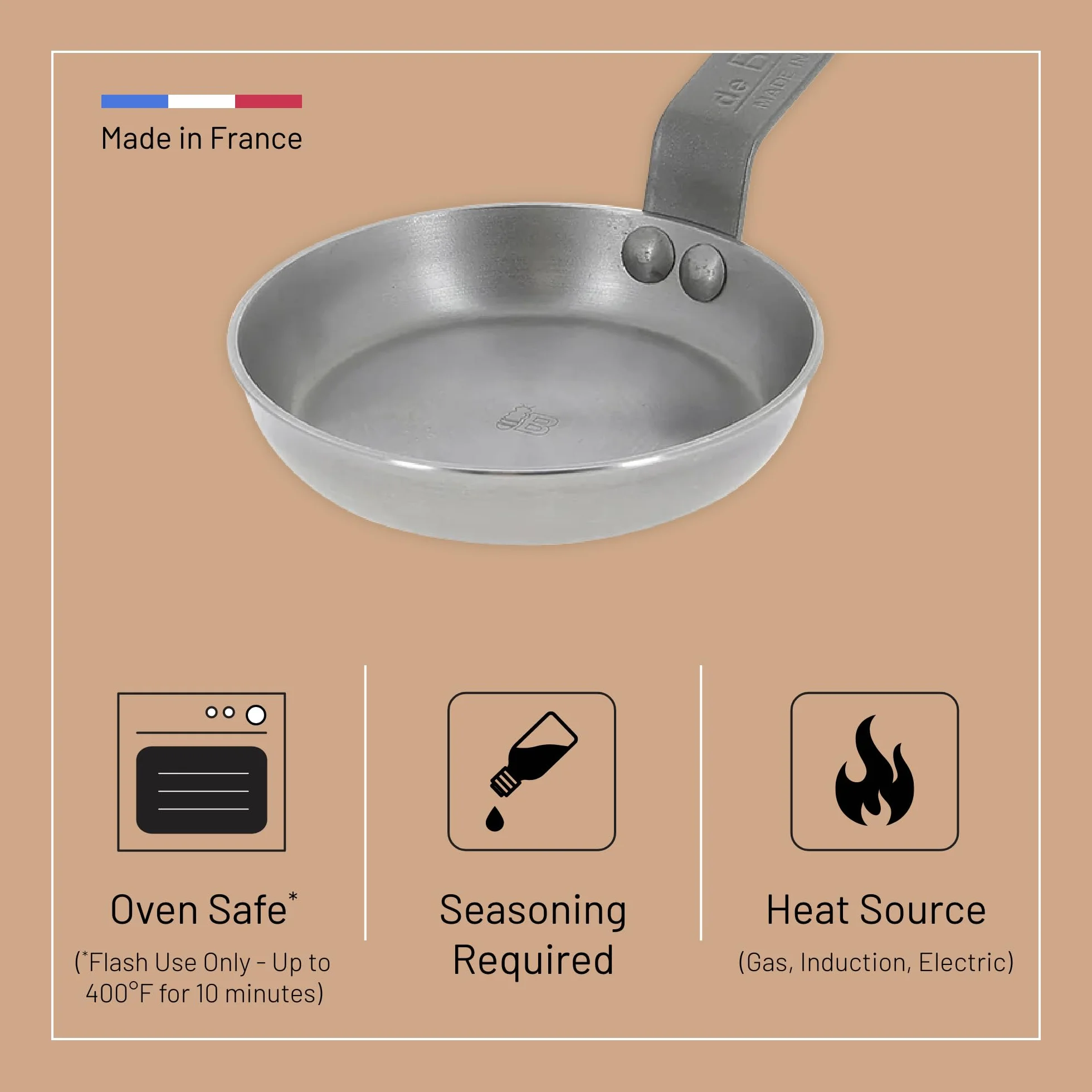 De Buyer 5612.12 Mineralna B Element Blini Pan