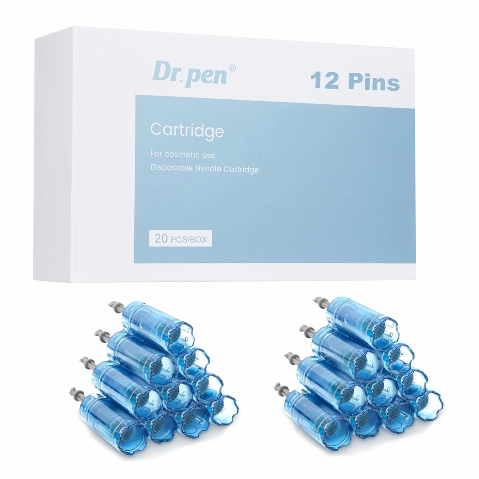 20 sztuk wkładów Dr. pen M8S – 12 pinów do blizn potrądzikowych, wgłębień, blizn i pasków – autentyczne wkłady zamienne do Dr. pen Ultima M8S/A8S/A9/A11