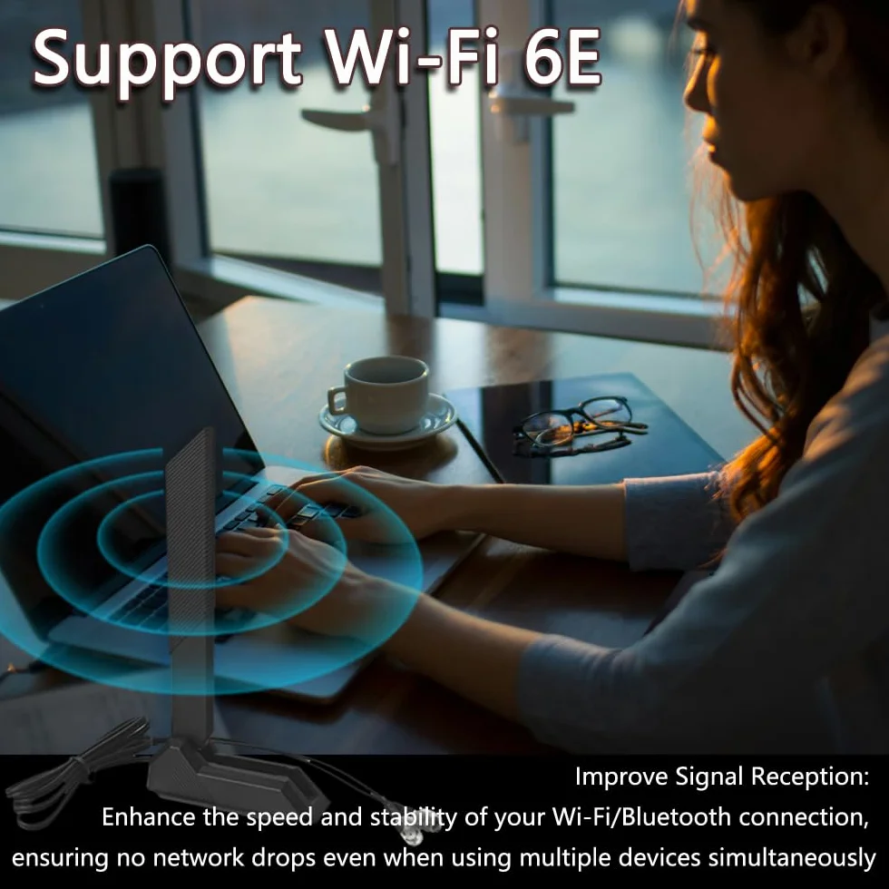 Gintai RP-SMA Dual-Band WiFi 6E antenowy dla ASUS ROG Strix B550-F Gaming WiFi II/B550-PLUS/Prime B450M-A II/ROG Strix B650-A B650-PLUS B650E-F B550-A B760-I Z690-I Z790-Plus Z790-A Z790-E