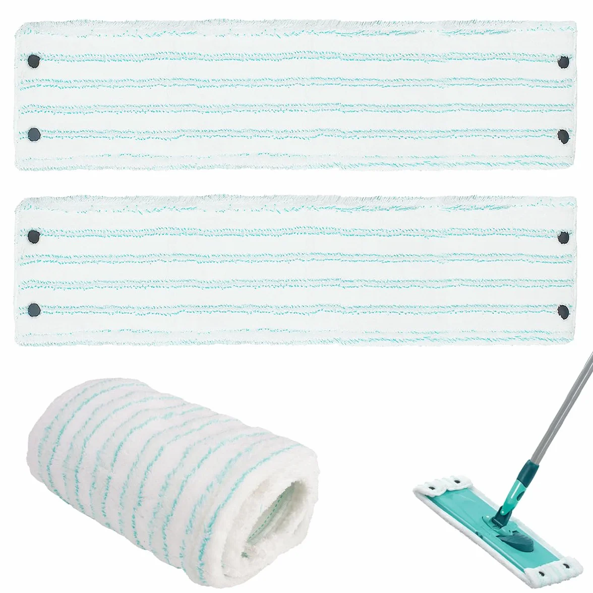 2 sztuki nakładki do mopa Leifheit Twist/ Combi Xl Micro Duo, 48 cm Nakładka zamienna do mopa Leifheit, szybko usuwa plamy bez pozostawiania smug, bardzo chłonna, można prać i używać wielokrotnie