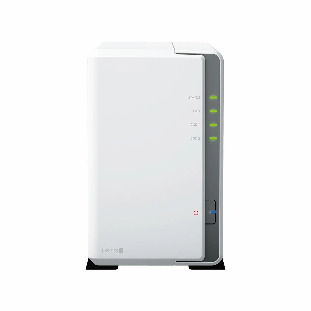 Synology DS223j 2-Bay Diskstation NAS (Realtek RTD1619B 4-Core 1.7 GHz 1GB DDR4 RAM 1xRJ-45 1 GbE port LAN) pakiet z 2 x 3TB WD RED Plus HDD (WD30EFPX - 68C6CN0)