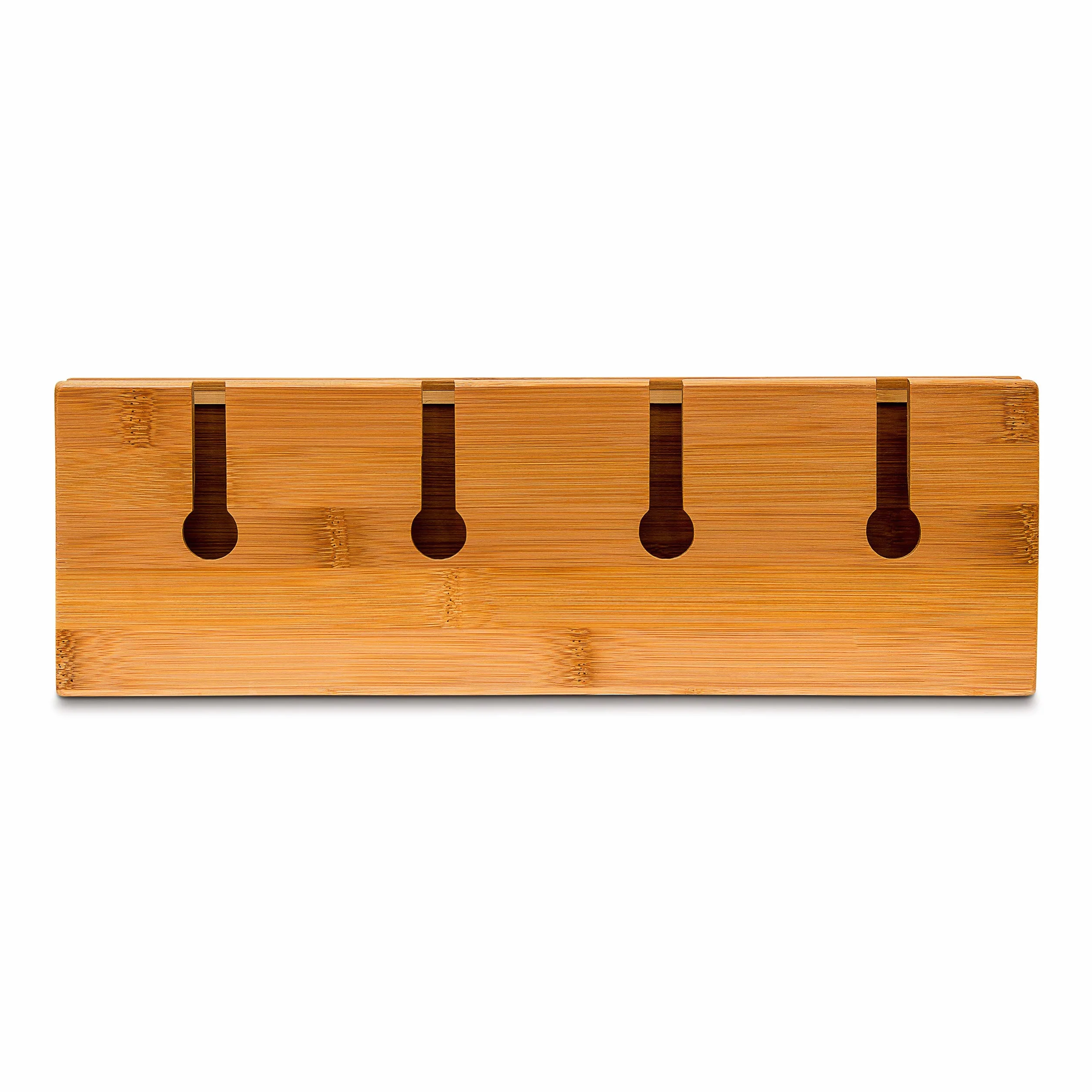 Relaxdays Regał na wino z uchwytem na szkło 17x37x11,5 cm bambus na 4 butelki i 4 szklanki wiszący