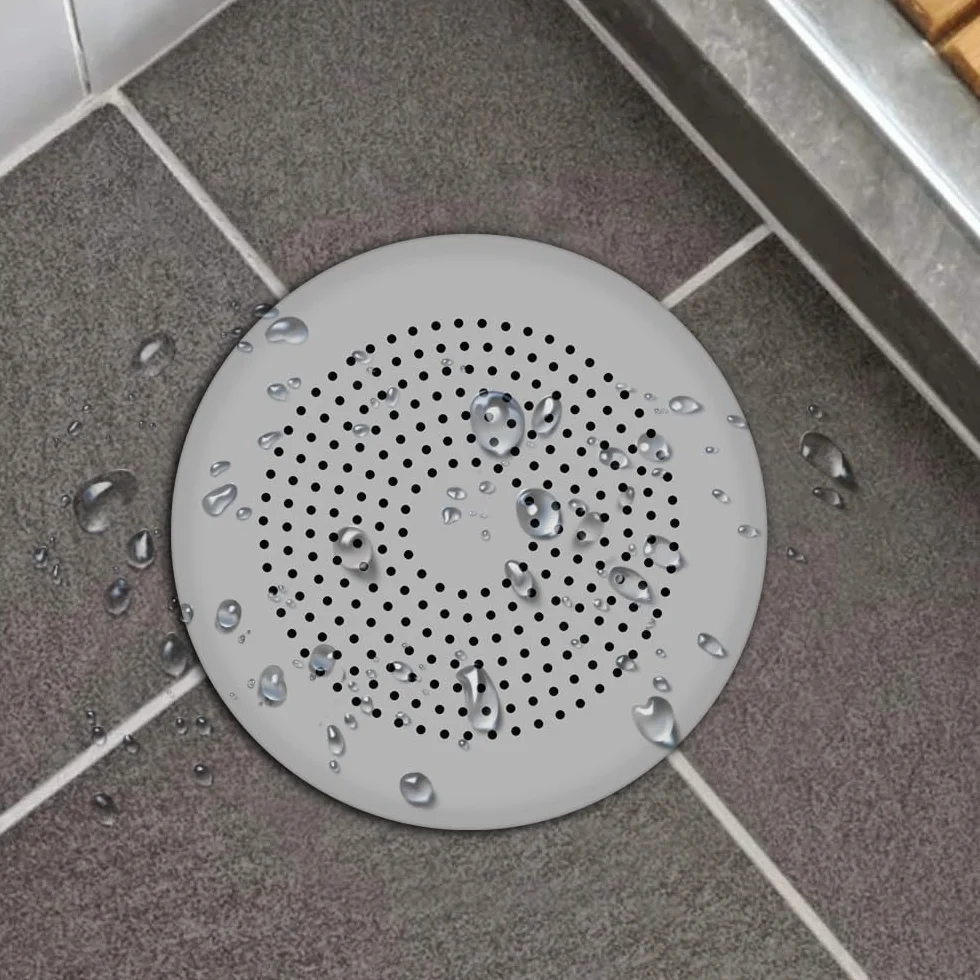 Flintronic Silikonowe sitko odpływowe łapacz włosów z przyssawkami składany filtr do zlewu 2 szt