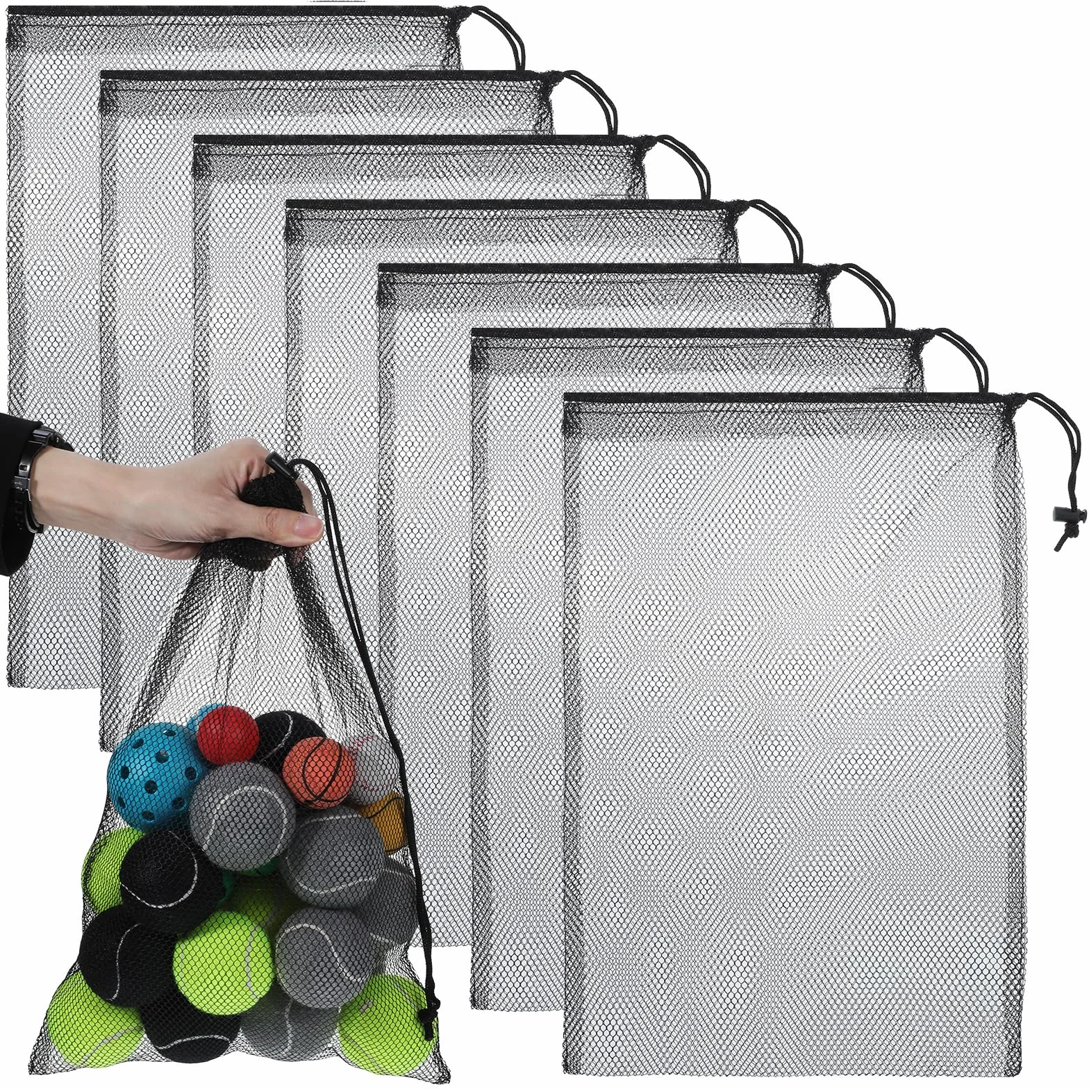 Torba siatkowa 7 sztuk 30x40 cm do pływania fitness treningu plaża podróż