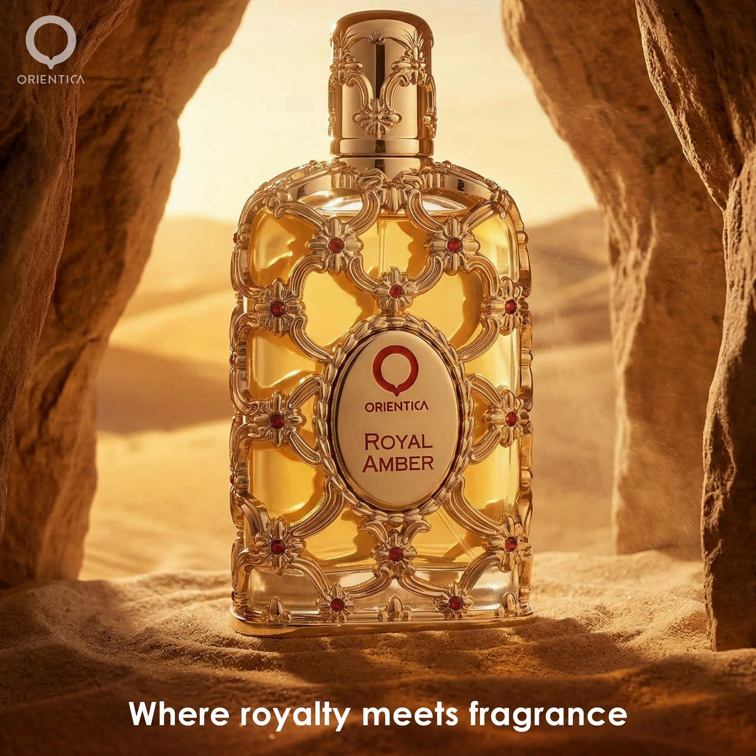 Orientica Luksusowa woda perfumowana Royal Amber 150 ml - nuty wanilii, bergamotki, ananasa, melona - Amber Oud, Gourmand owocowe arabskie perfumy dla kobiet i mężczyzn - perfumy Arabes de Mujer y