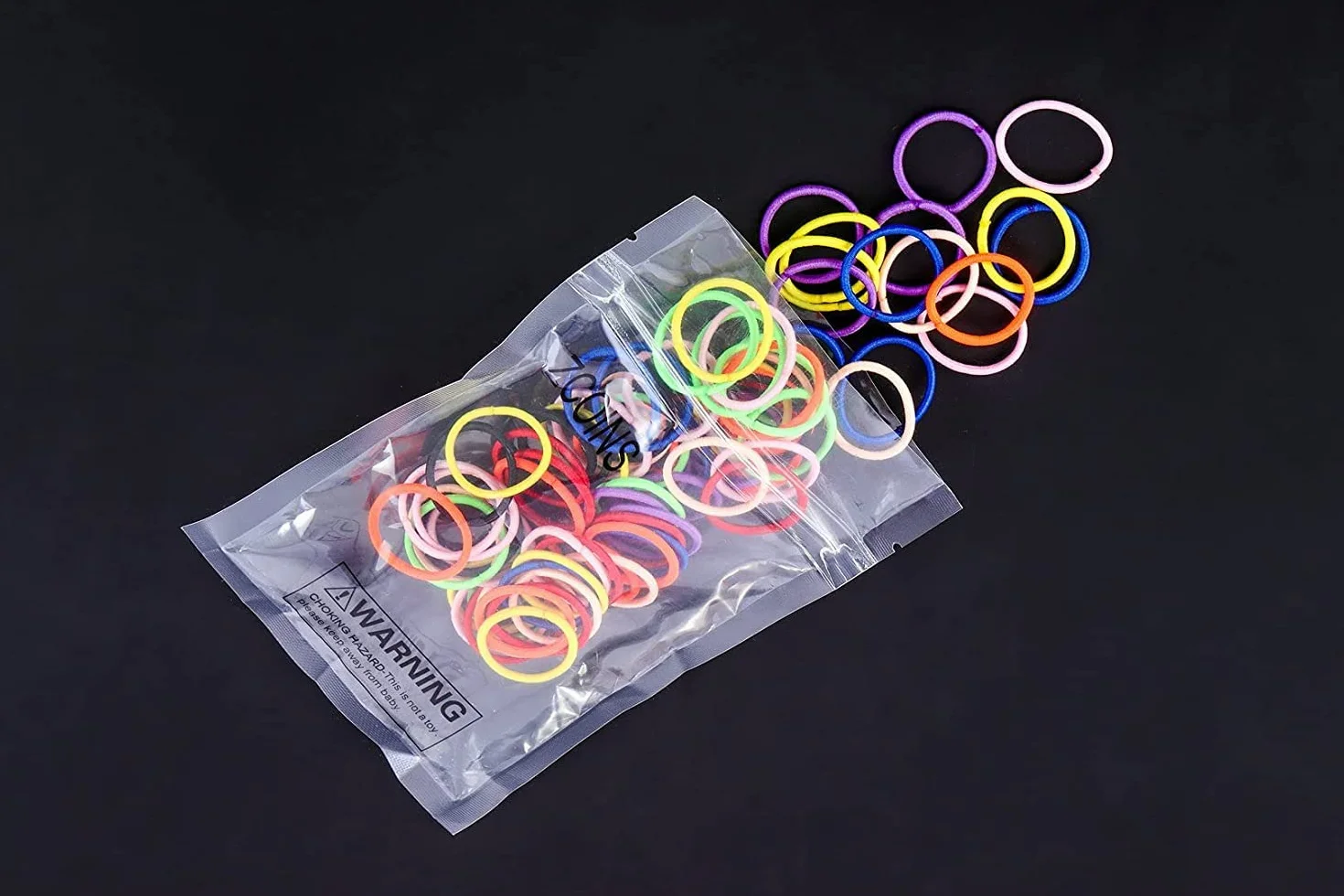 100 sztuk małych elastycznych gumek do włosów dla dziewczynek i małych dzieci, 2 mm bez zagnieceń, pętelki o średnicy 1 cala (2,5 cm), 10 mieszanych kolorów – akcesoria do włosów