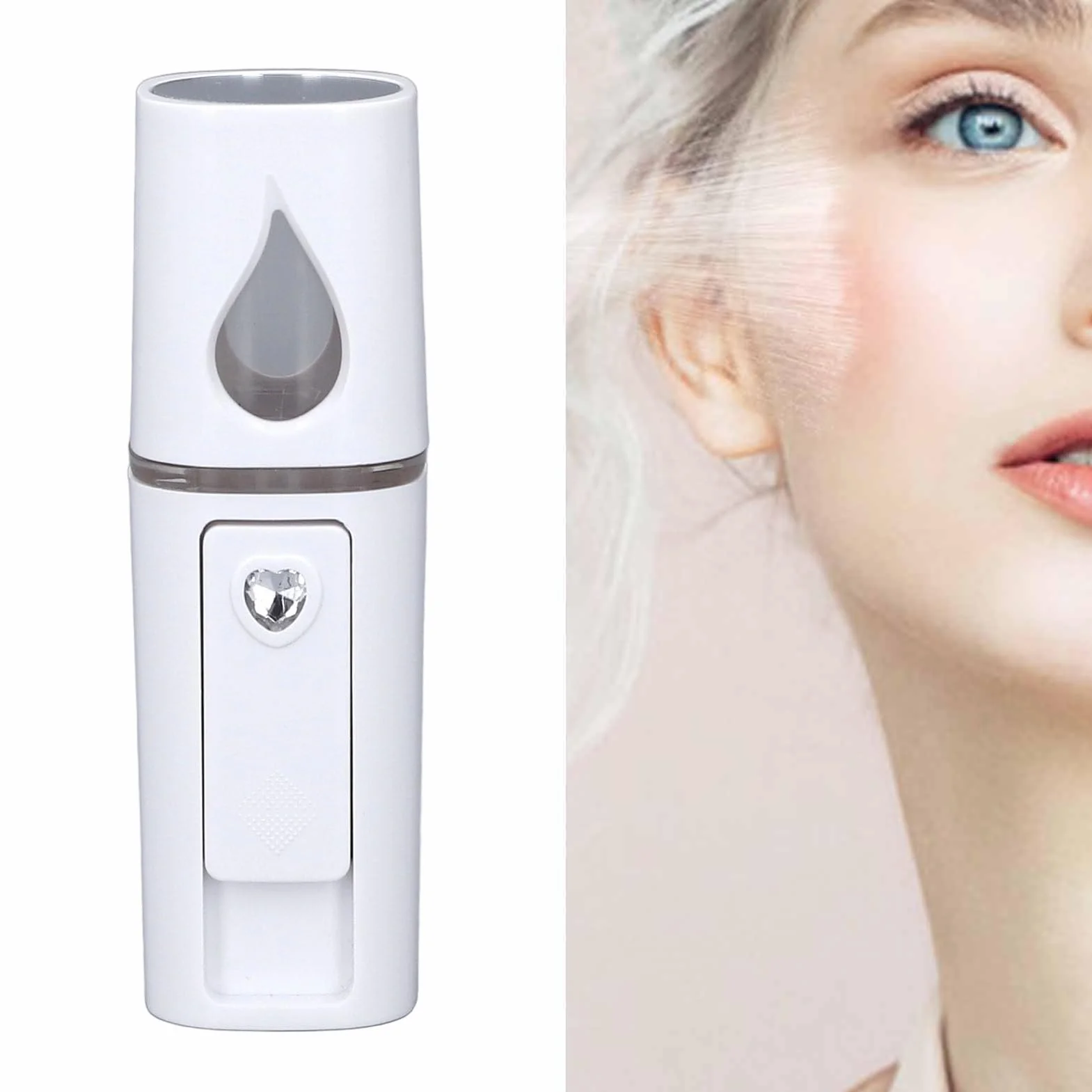 Opryskiwacz Jonowy Nawilżający Spray Poręczny Parowiec do Twarzy Mini Urządzenie Kosmetyczne Letni Fajny Opryskiwacz do Twarzy do Pielęgnacji Skóry Makijaż Przedłużanie Rzęs