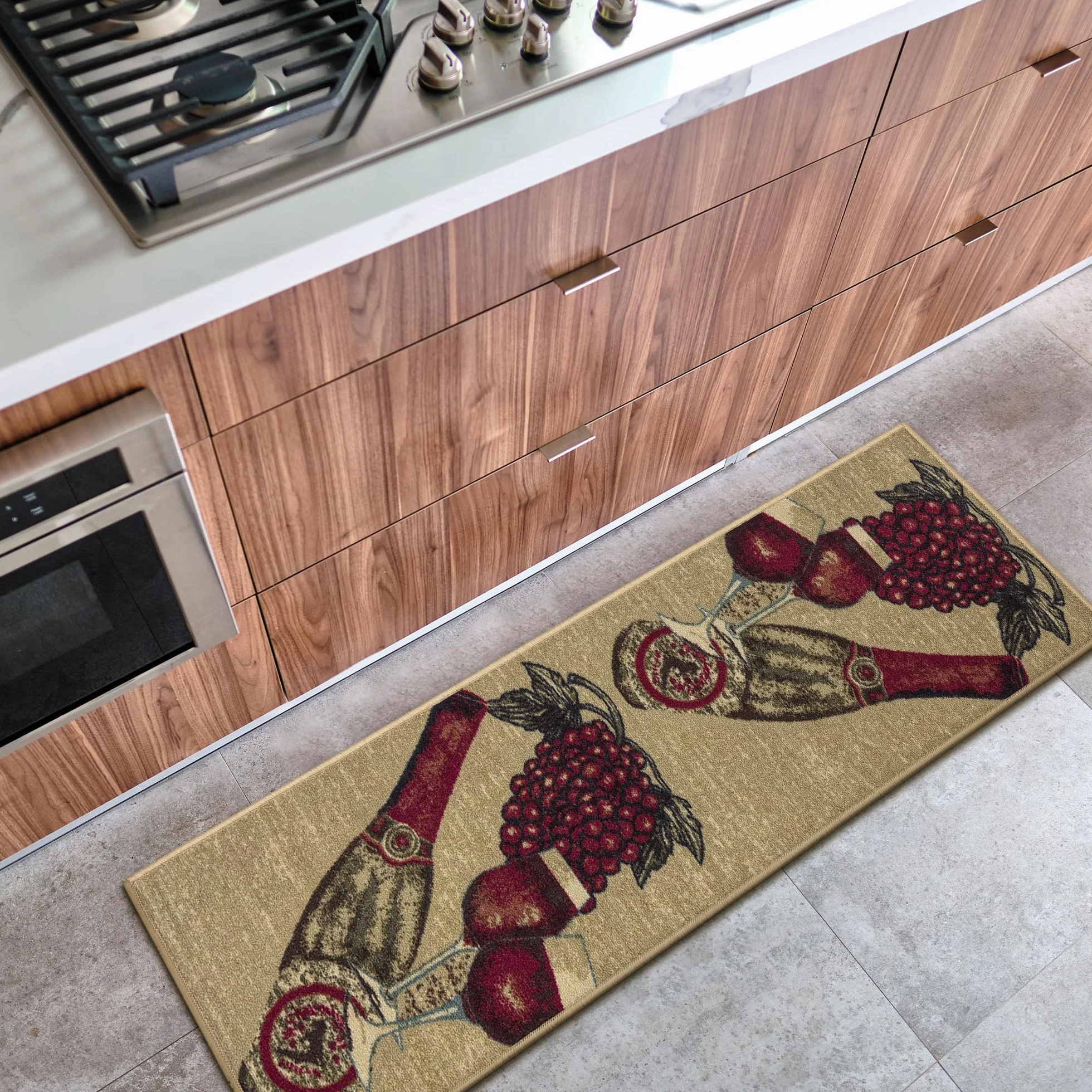 Chodnik kuchenny antypoślizgowy 50x150 cm wzór wina gumowy spód