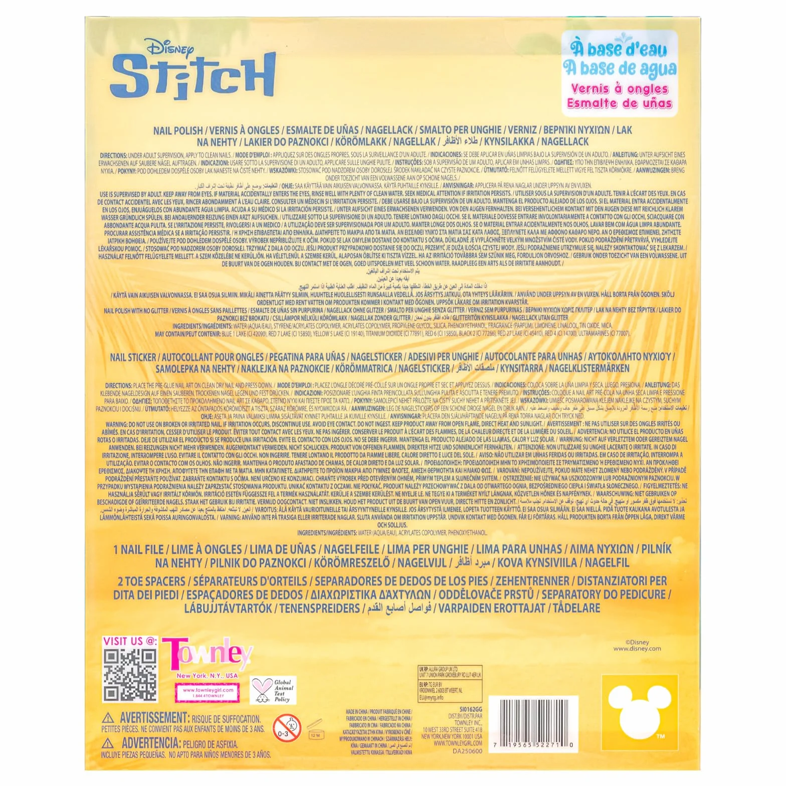 Stitch Zestaw Makijażu Dla Dzieci Błyszczyk i Lakier z Kufrem