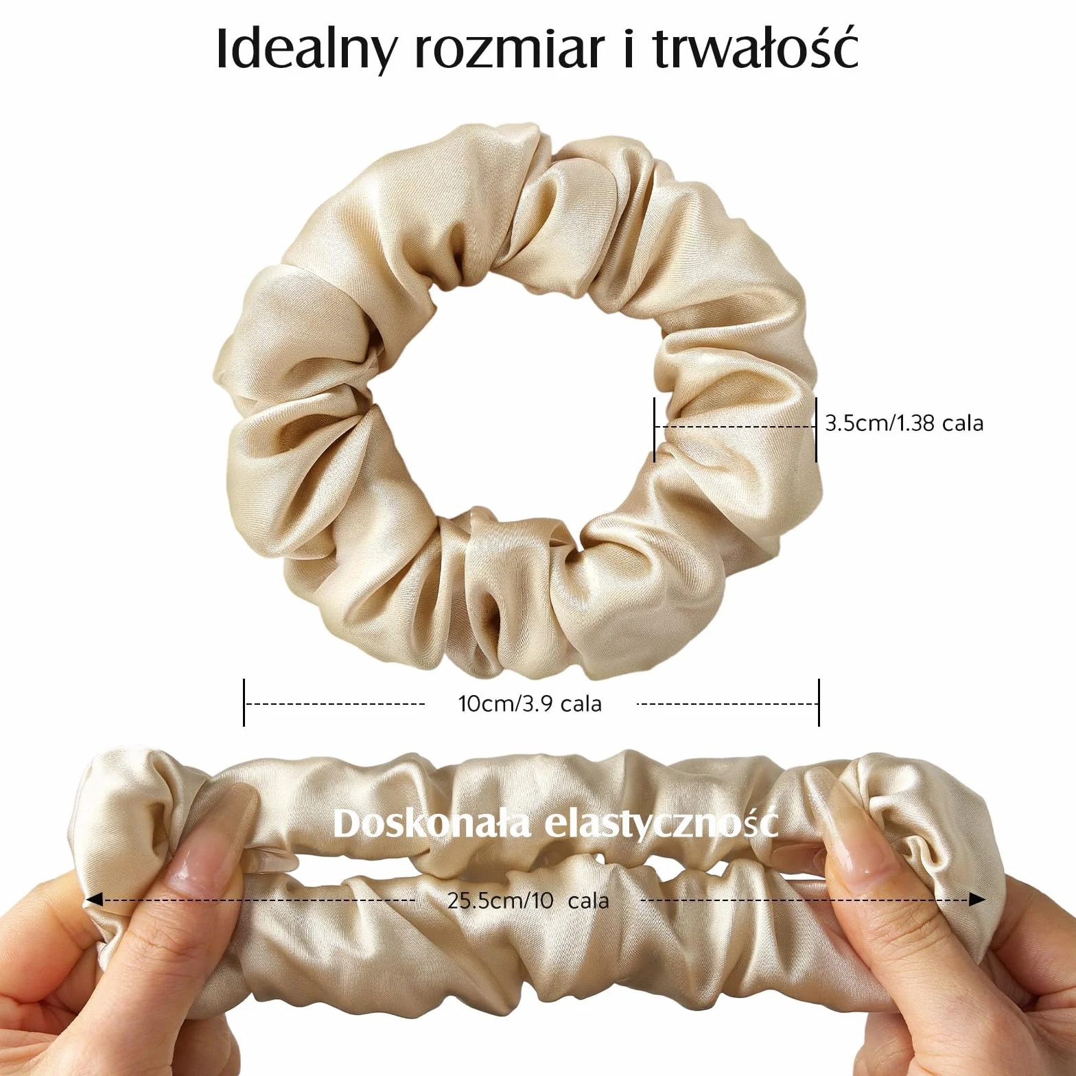 Umisleep 3-częściowy zestaw 100% Mulberry Silk Scrunchies dla kobiet, delikatne gumki do włosów redukujące puszenie się włosów i łamanie włosów, elastyczne gumki do włosów bez odcisków (różowe,
