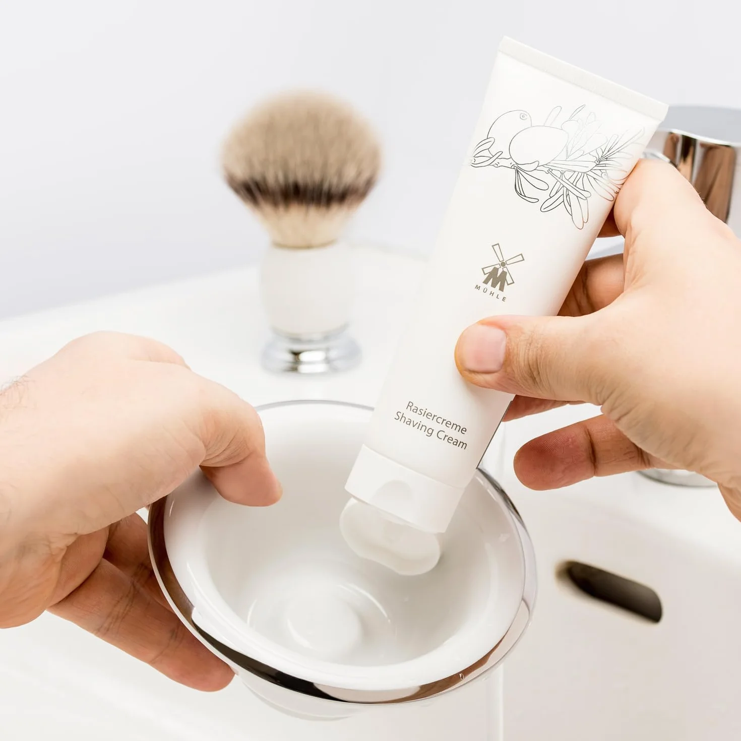 MÜHLE Miska do golenia z białej porcelany