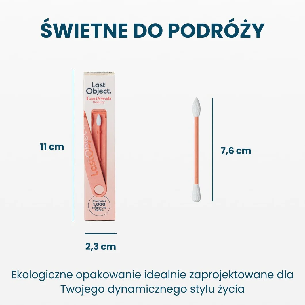 LastSwab Waciki wielokrotnego użytku do delikatnych i przyjaznych dla środowiska zabiegów pielęgnacyjnych - Trwała alternatywa dla jednorazowych Q Tips - zero odpadów i łatwa do czyszczenia