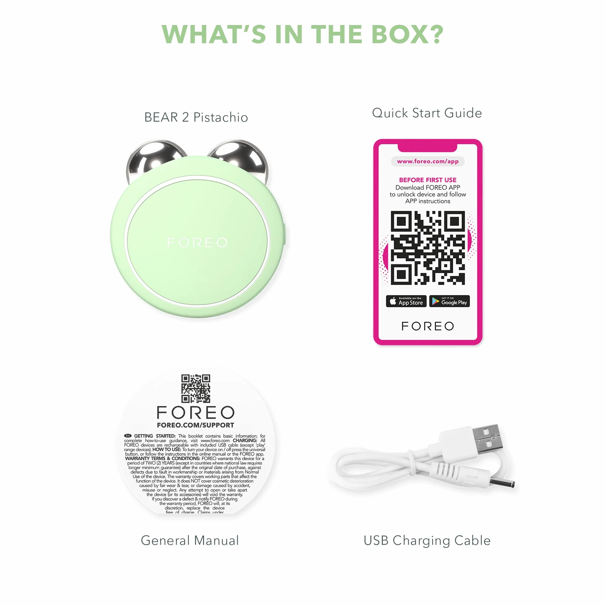 FOREO BEAR 2 go - Mikroprądowy, tonizator twarzy w podróży - Przeciwzmarszczkowy masażer twarzy - Reduktor podwójnego podbródka - Natychmiastowe podnoszenie twarzy - Ujędrnia i definiuje - Kompaktowa