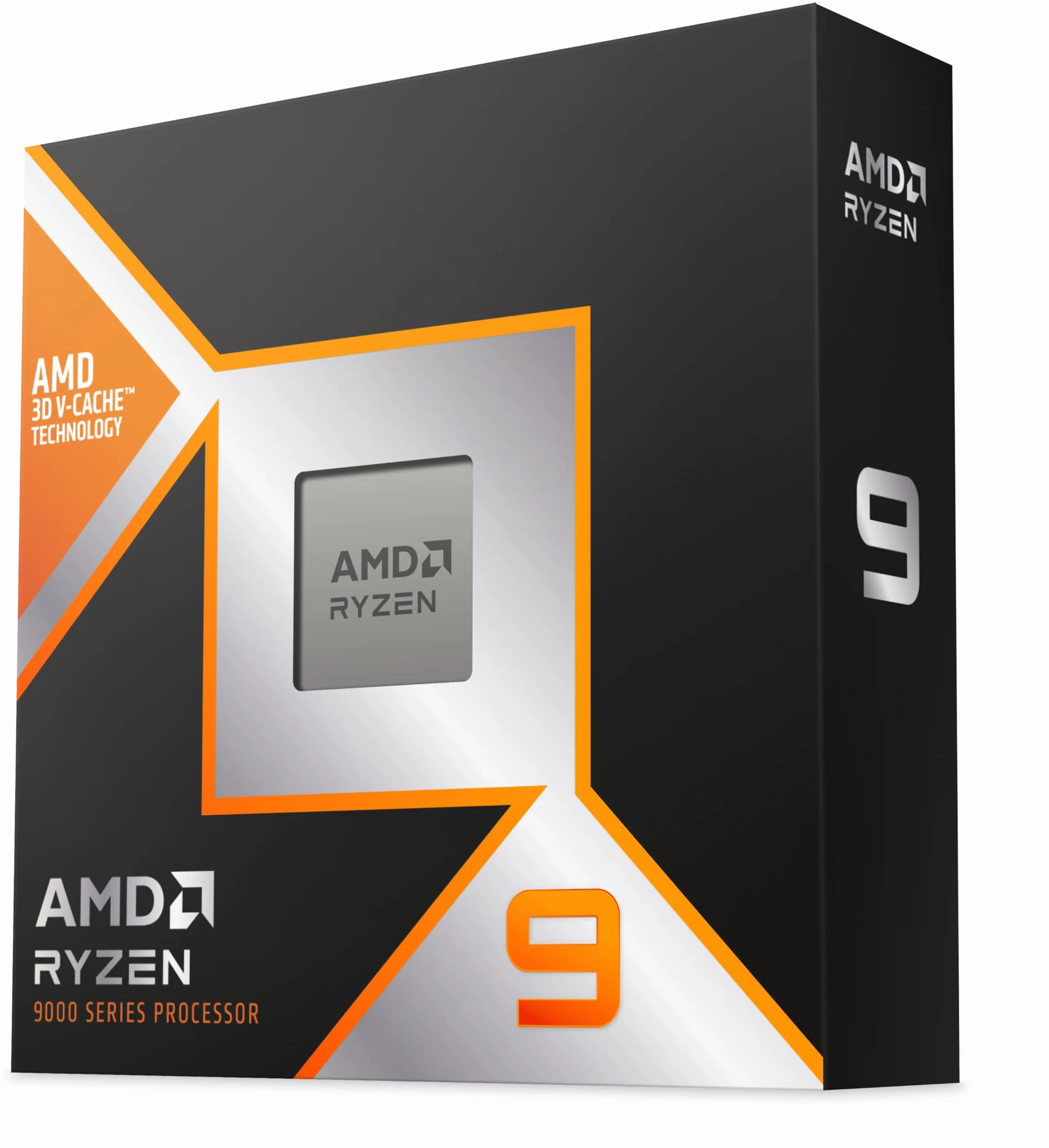 Procesor AMD Ryzen 9 9950X 3D, 16 rdzeni/32 odblokowane wątki, architektura Zen 5, 144 pamięci podręcznej L2/L3, 120 W TDP, częstotliwość Boost do 5,7 GHz, gniazdo AM5, DDR5 i PCIe 5.0, bez chłodnicy