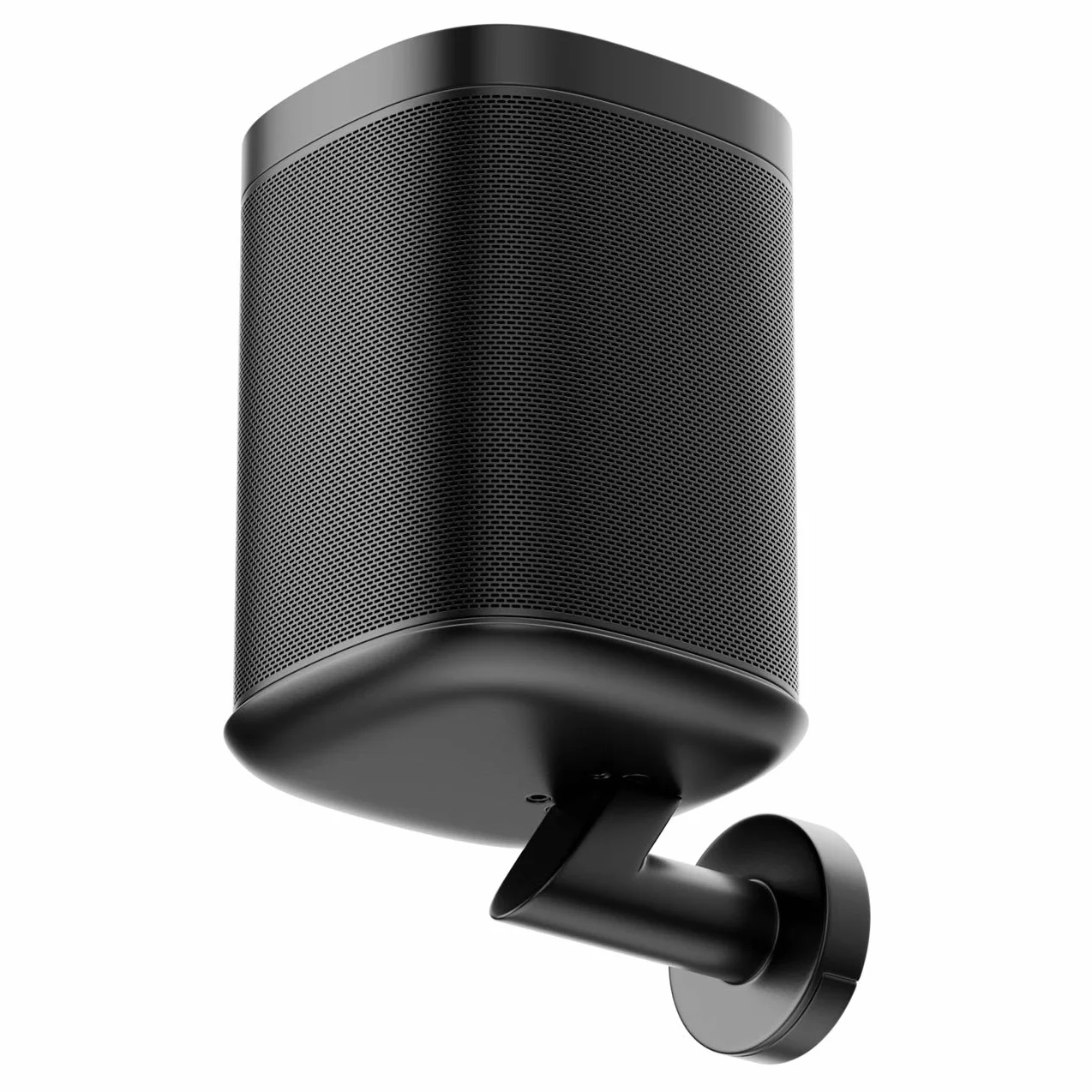 deleyCON 2x stały uchwyt ścienny do SONOS ONE (SL) i SONOS Play:1 uchwyt głośnikowy metalowy - Czarny