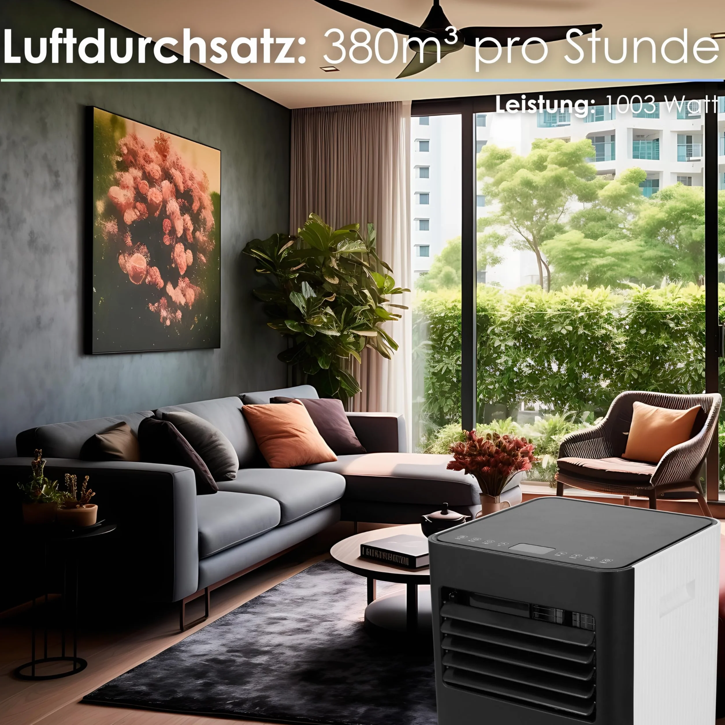 Klimatyzator przenośny 3 w 1 9000 BTU WIFI z pilotem 24h timer