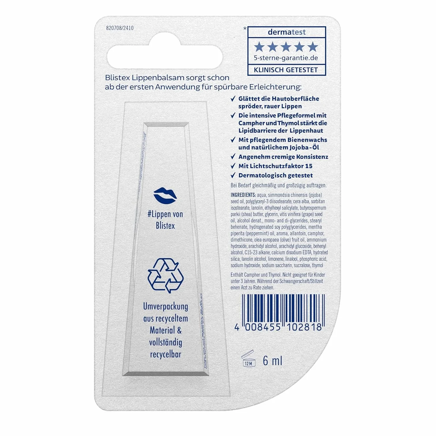 Blistex Classic Balsam do Ust, 6 g