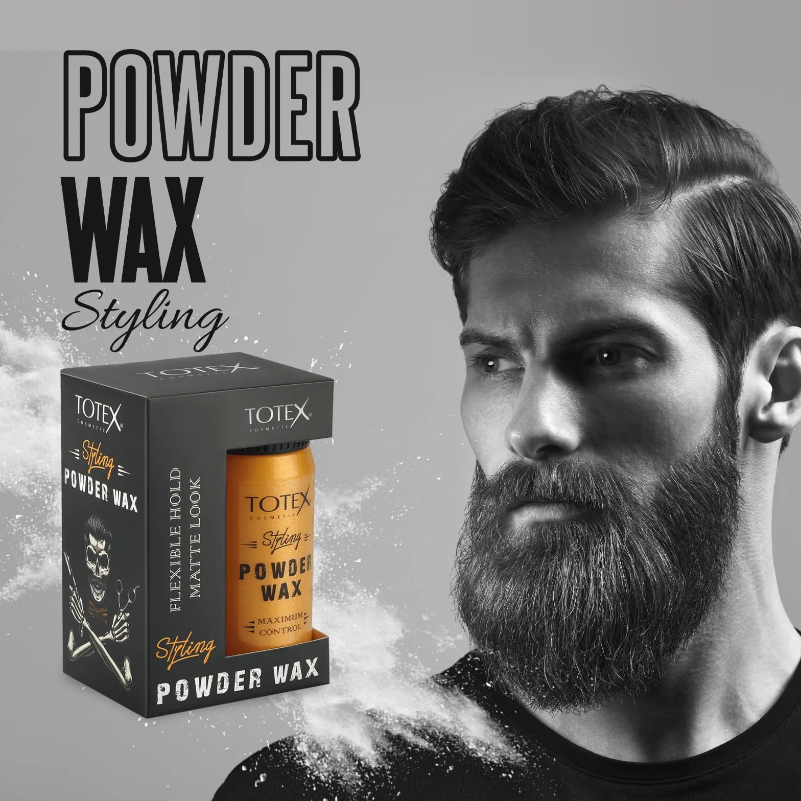Totex Powder Wax 20 g | Mattifying Volume Hair Styling wosk w proszku | matowy wosk puder do stylizacji włosów | puder do stylizacji włosów