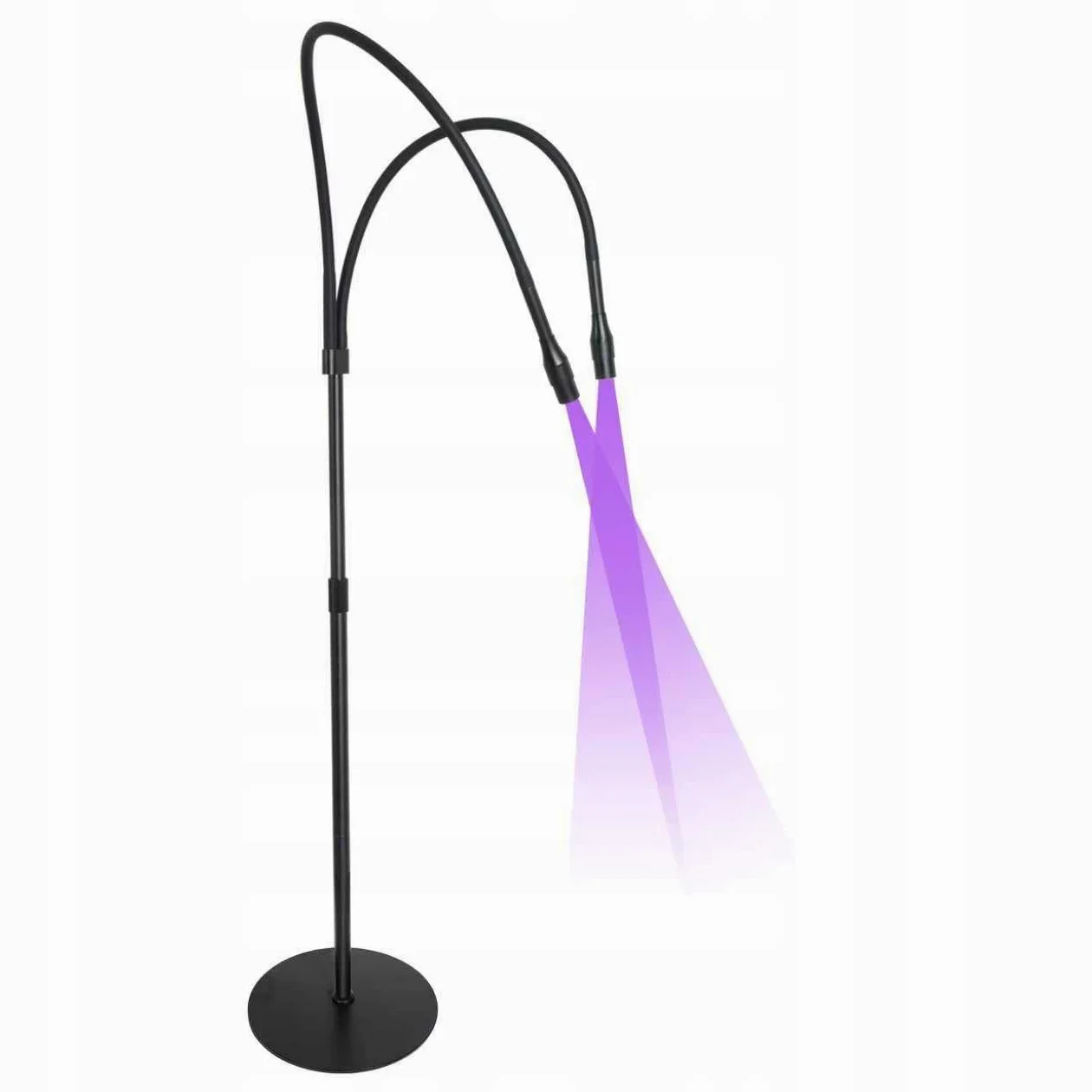 Podwójna lampa UV LED czarna z okularami | Podwójna lampa UV LED, kolor czarny, okulary ochronne w zestawie