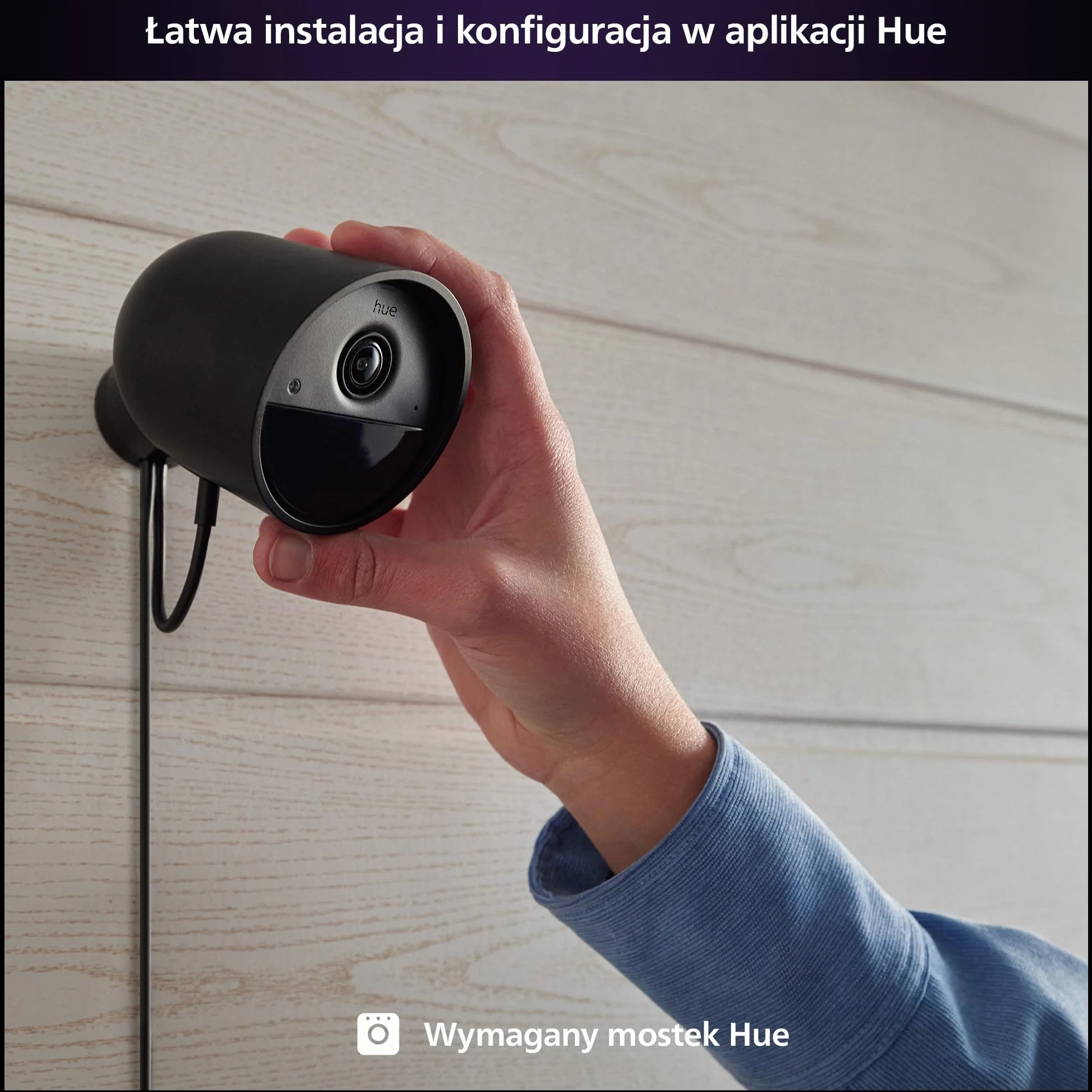 Philips Hue Raven Kamera przewodowa czarna