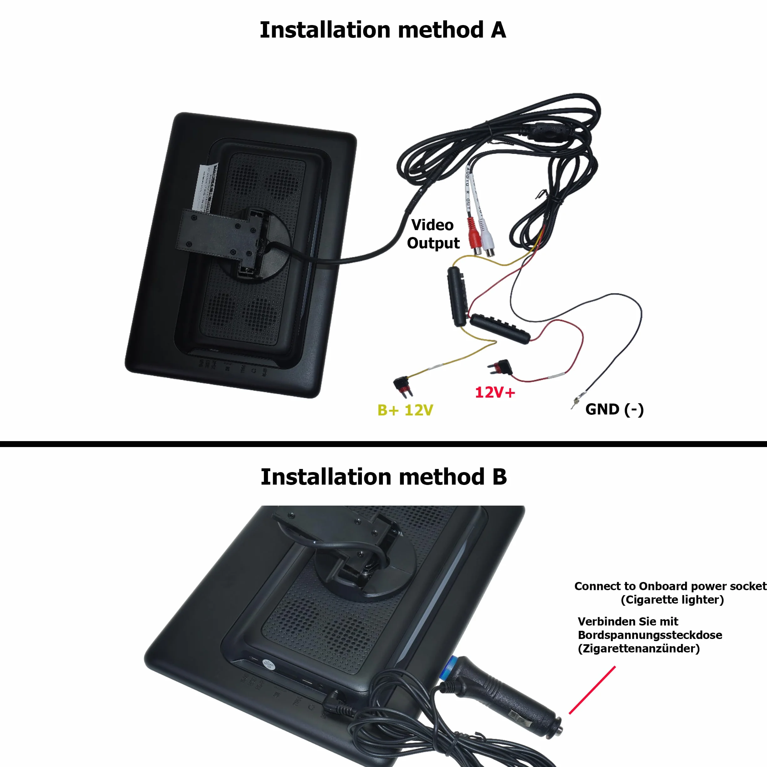 Zestaw 2 x zagłówek samochodowy monitor 10,5" ekran dotykowy Android Bluetooth WiFi 4G LTE