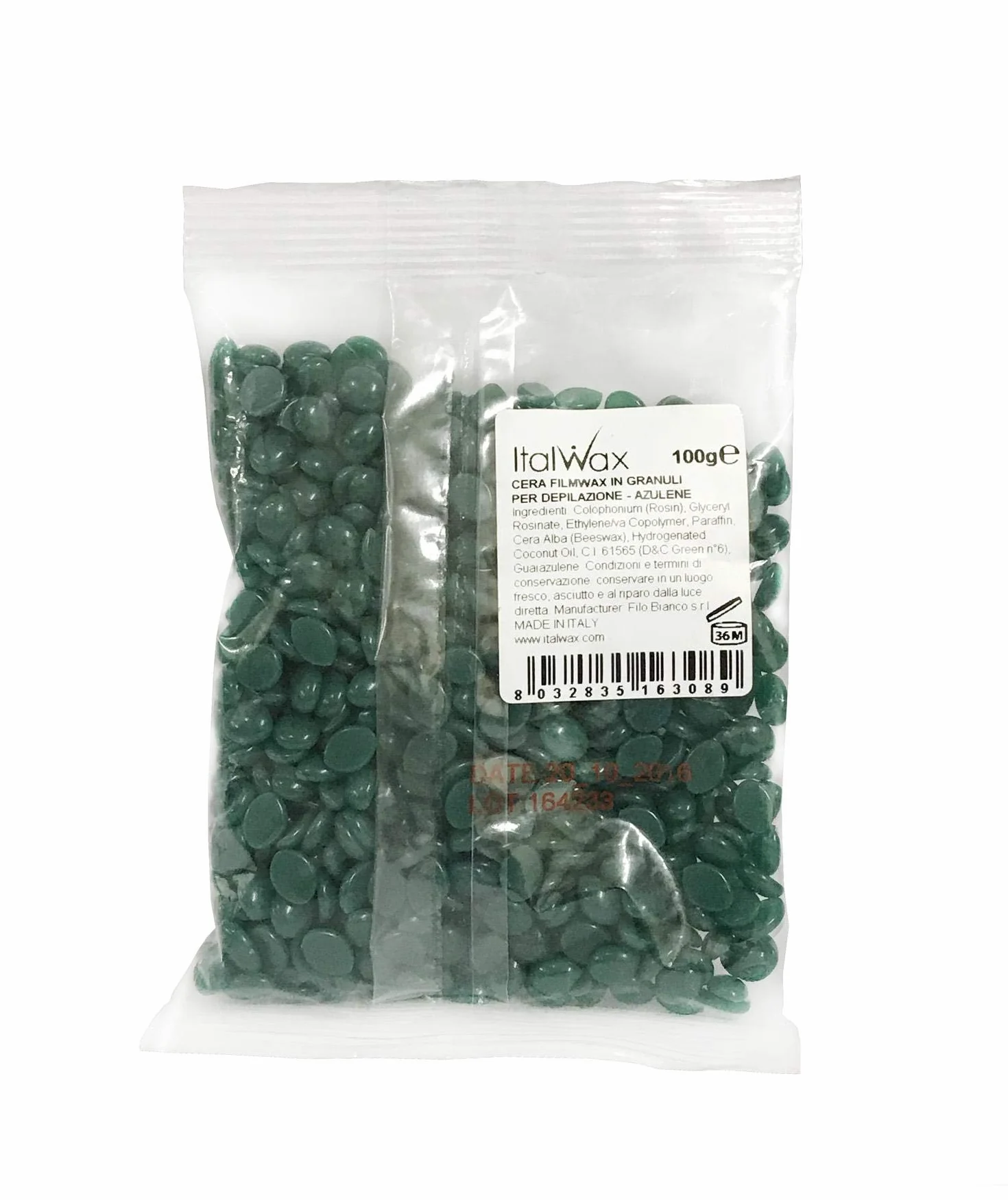 Wosk filmowy Azulen Italwax Hot Film Wax perły woskowane, 100 g
